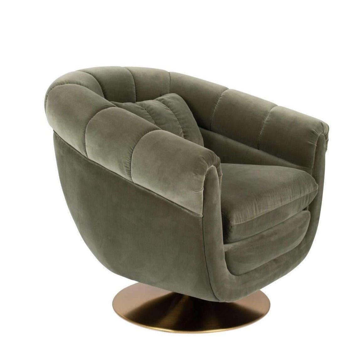 Fotel MEMBER oliwkowy zielony Dutchbone Eye on Design