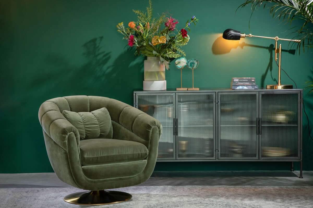 Fotel MEMBER oliwkowy zielony Dutchbone Eye on Design