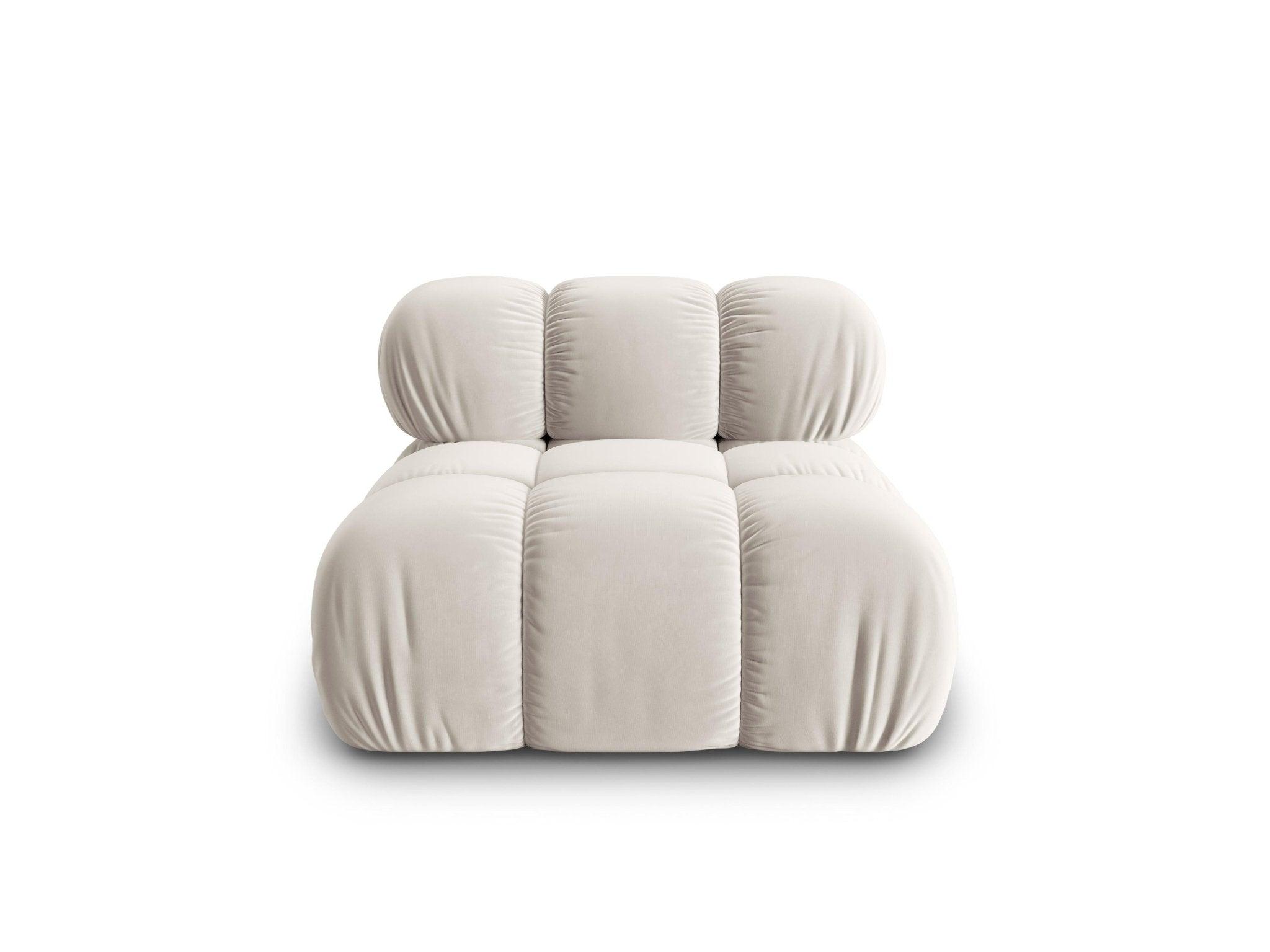 Fotel / moduł aksamitny TROPEA jasnobeżowy Milo Casa Eye on Design