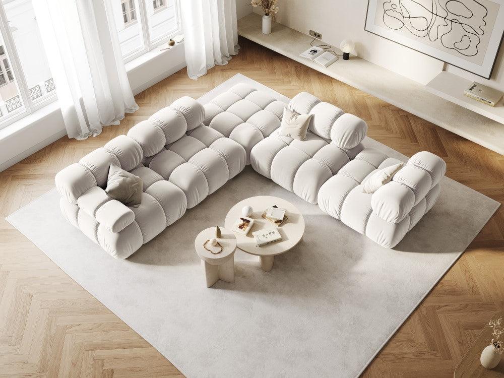 Fotel / moduł aksamitny TROPEA jasnobeżowy Milo Casa Eye on Design