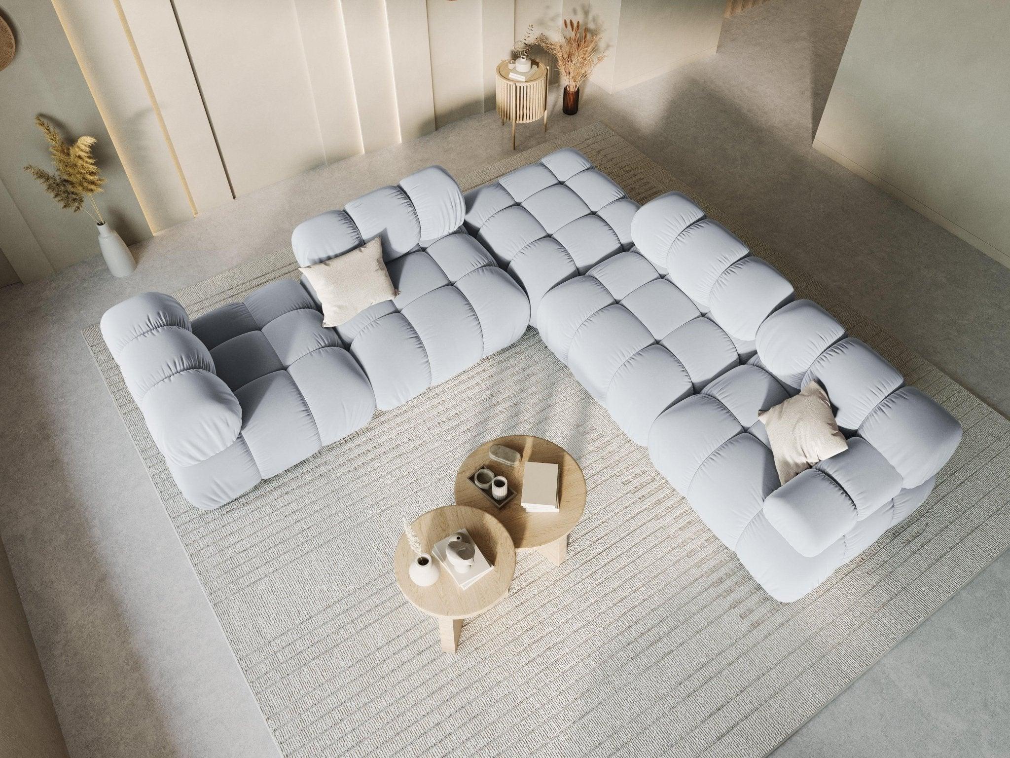 Fotel / moduł aksamitny TROPEA jasnoniebieski Milo Casa Eye on Design