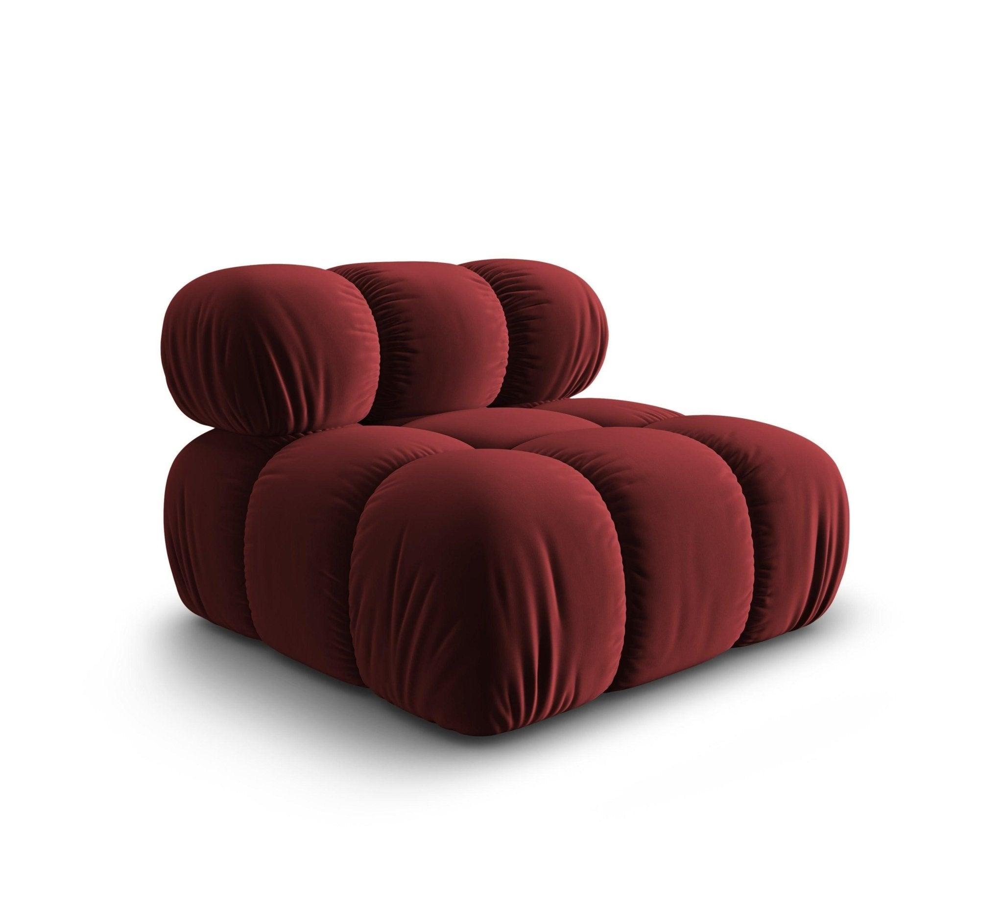 Fotel / moduł aksamitny TROPEA rubinowy Milo Casa Eye on Design