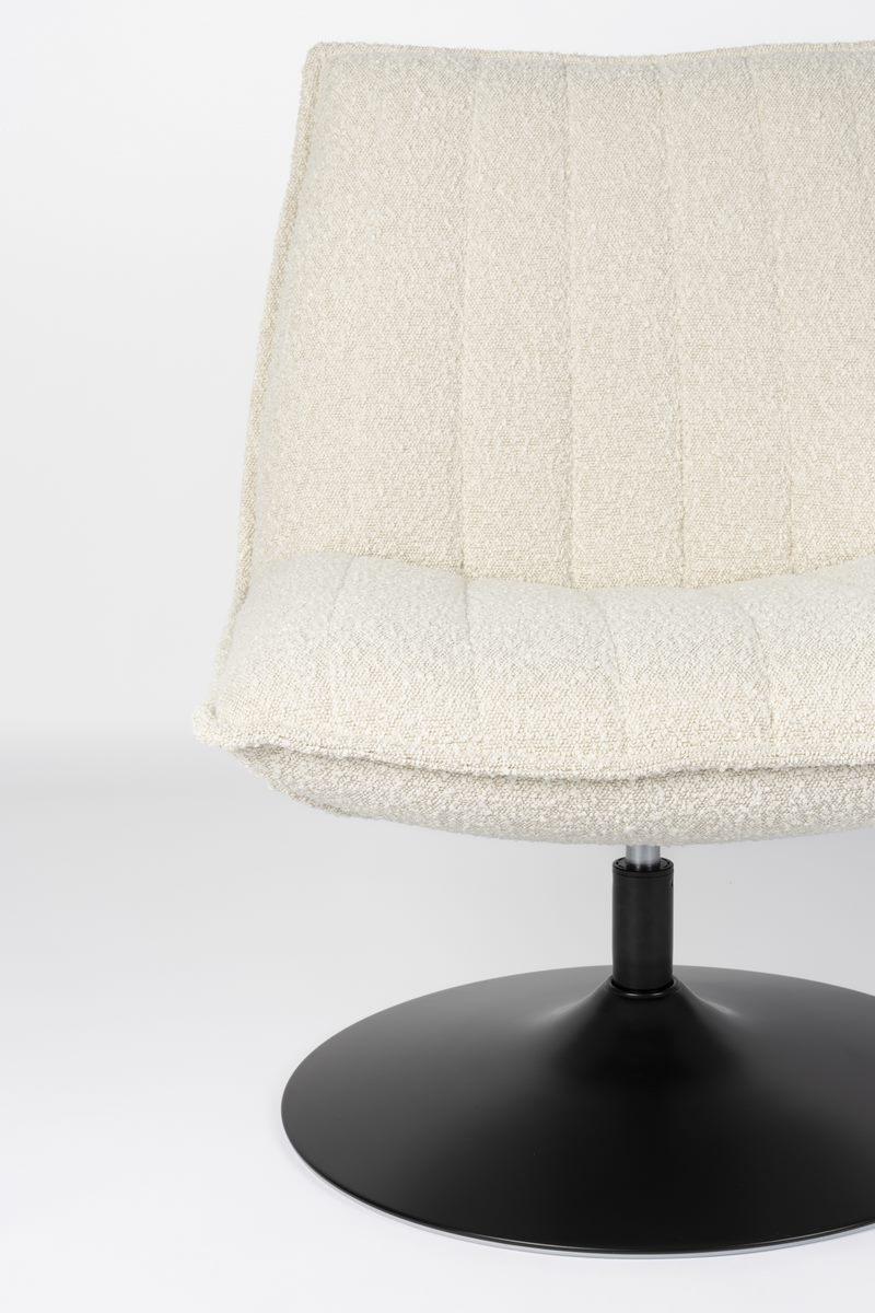 Fotel obrotowy JAX boucle biały White Label Living Eye on Design