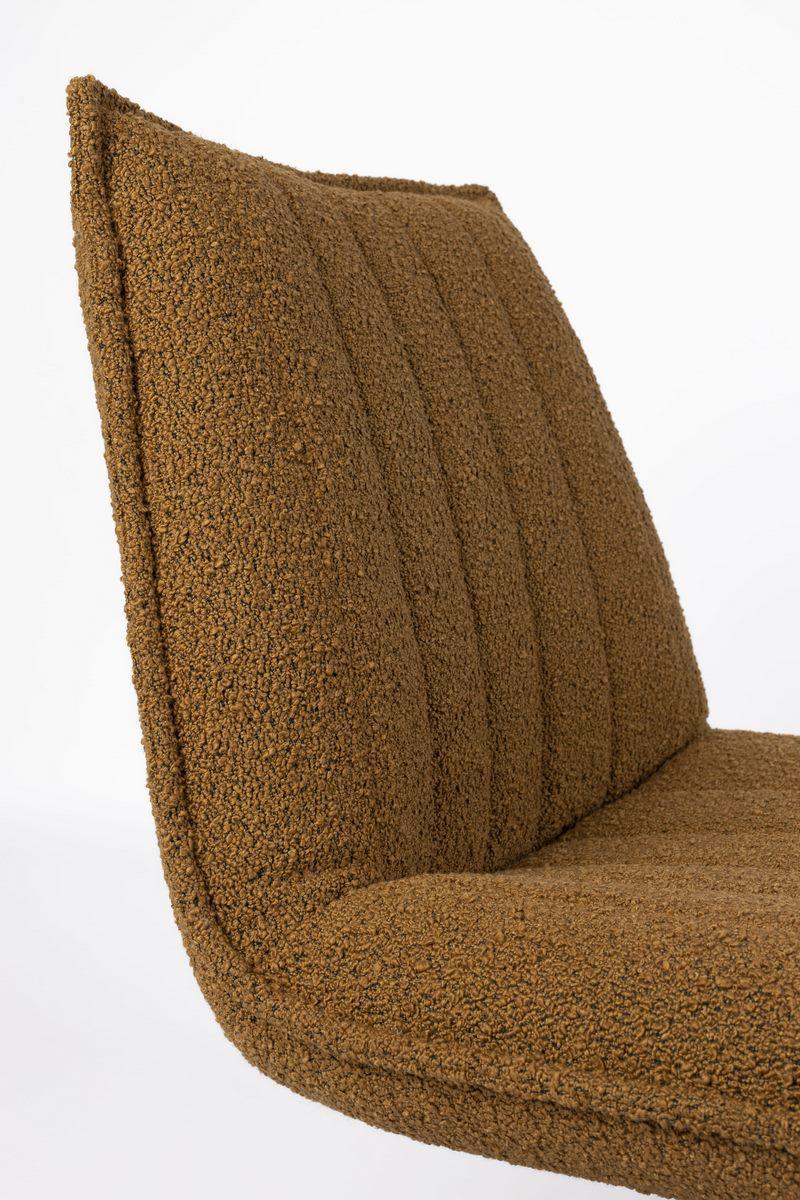 Fotel obrotowy JAX boucle brązowy White Label Living Eye on Design