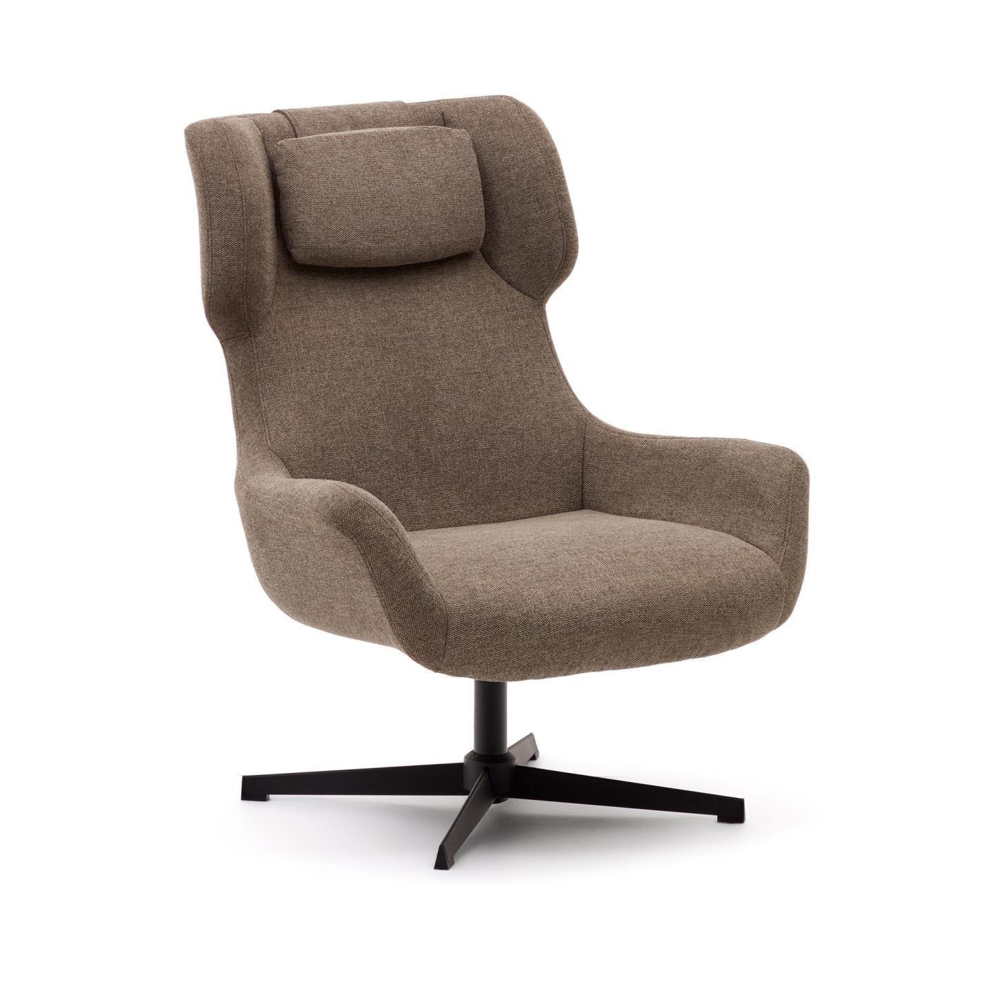 Fotel obrotowy ZALINA jasnobrązowy szenil La Forma Eye on Design