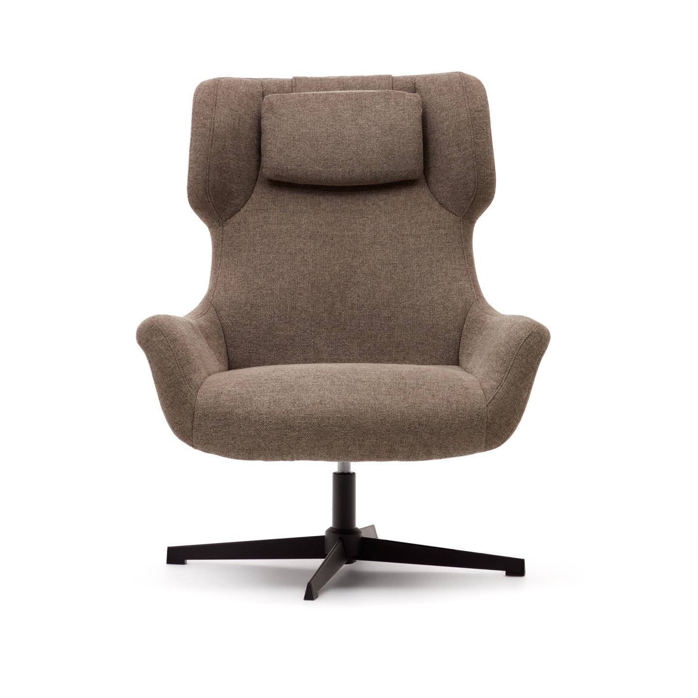 Fotel obrotowy ZALINA jasnobrązowy szenil La Forma Eye on Design