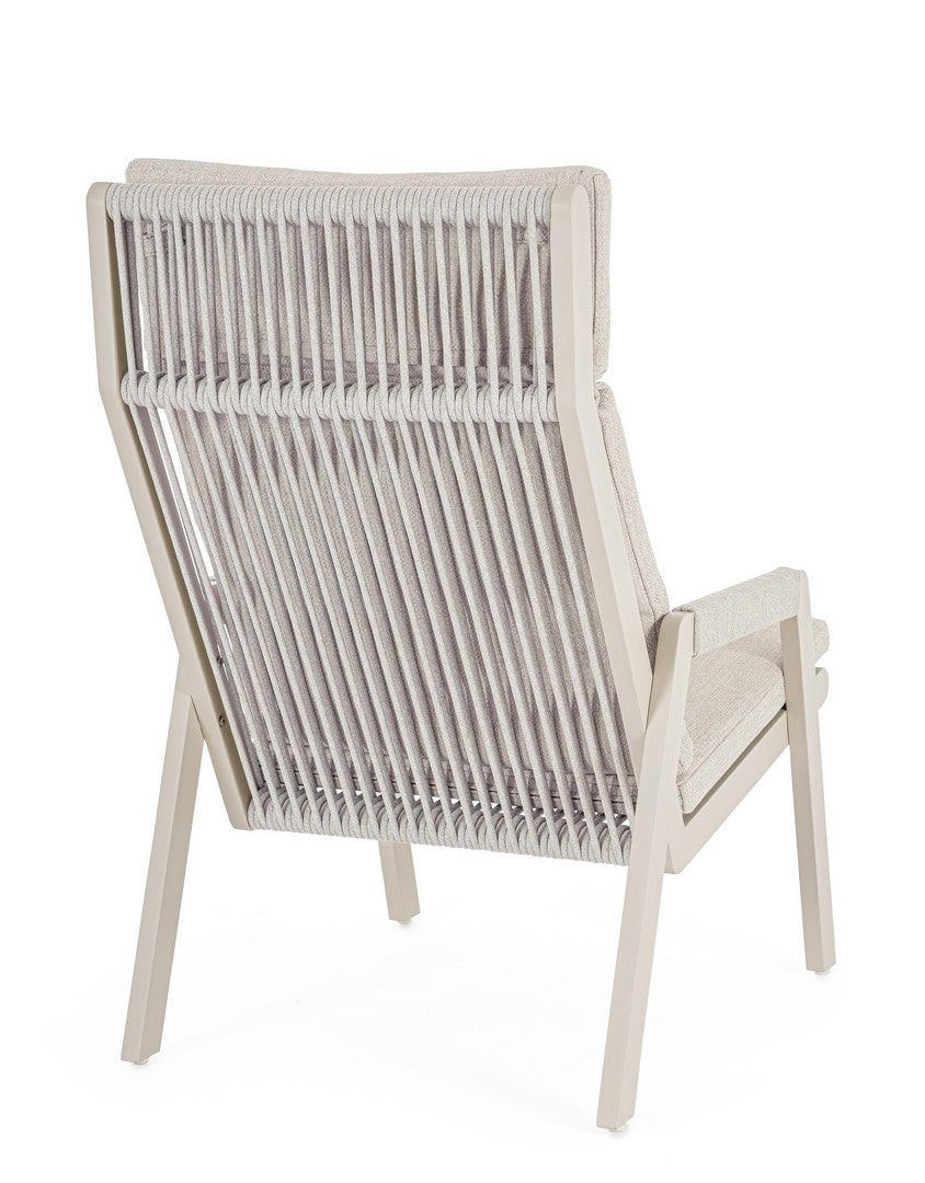 Außenstuhl EMERY beige-grau
