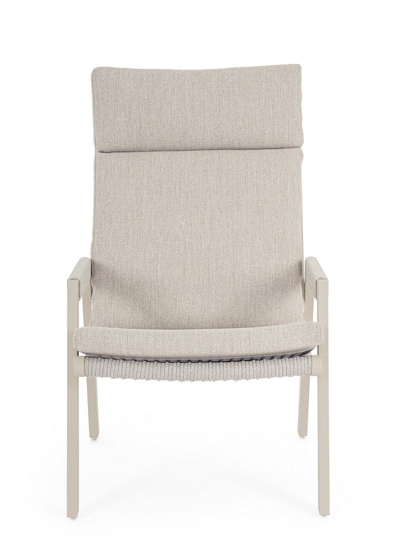 Außenstuhl EMERY beige-grau