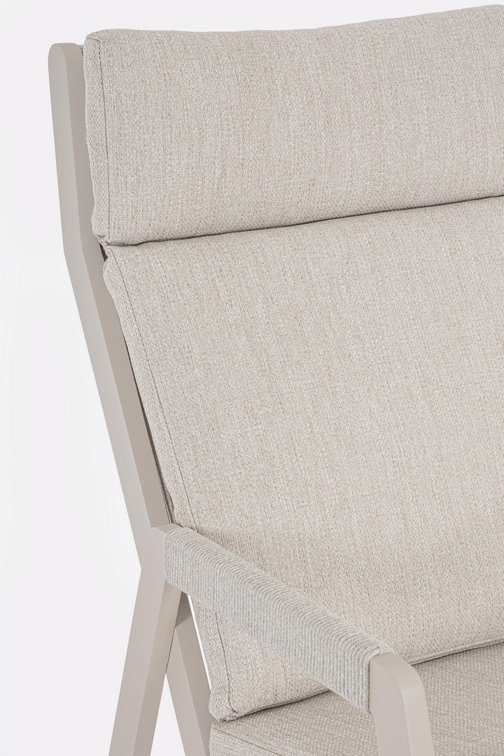 Außenstuhl EMERY beige-grau