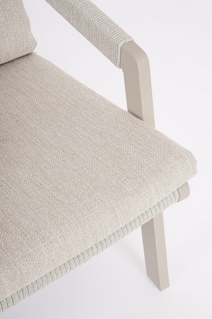 Außenstuhl EMERY beige-grau