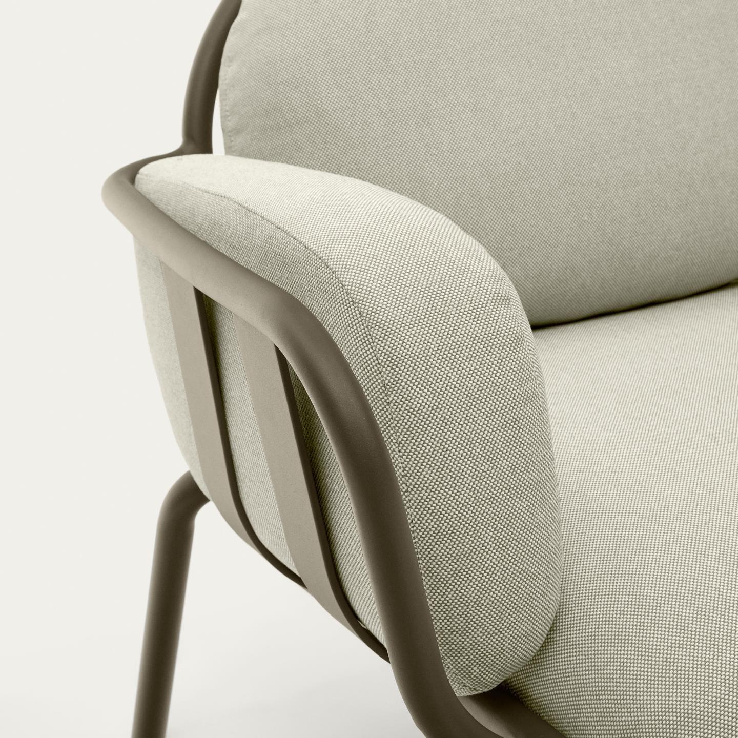 Fotel ogrodowy JONCOLS szary z oliwkową podstawą La Forma Eye on Design