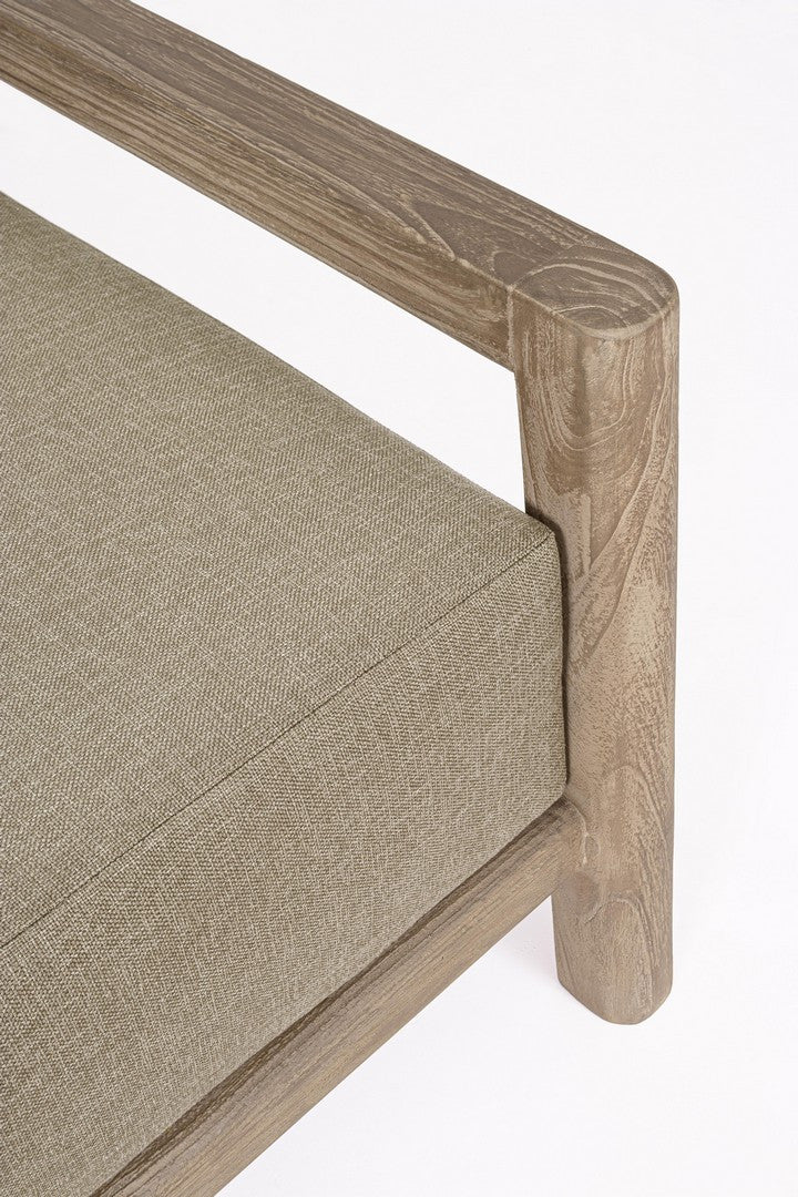 Außenstuhl MAYNARD in Beige mit Holzgestell