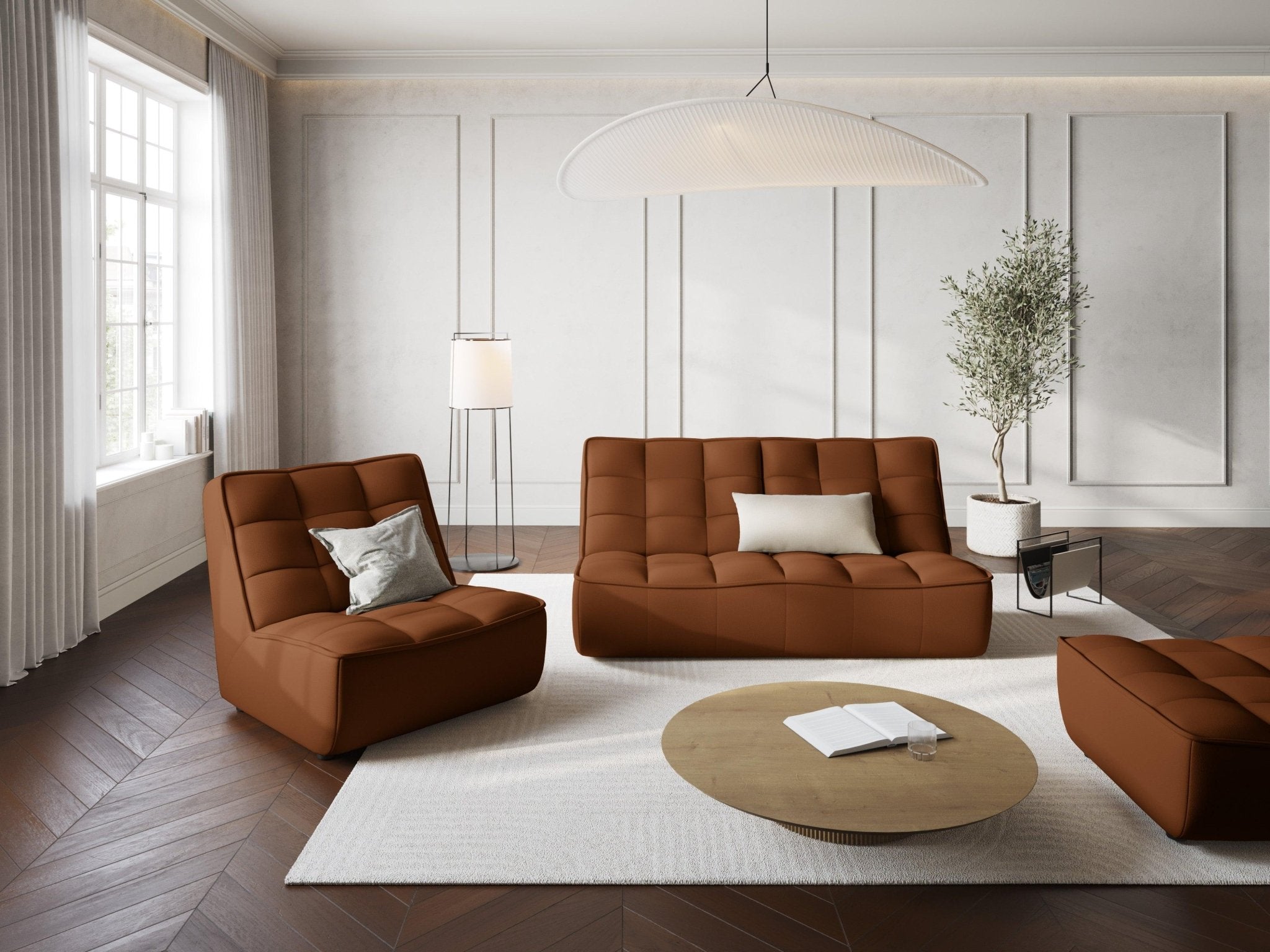 Fotel skórzany MONI brązowy Maison Heritage Eye on Design