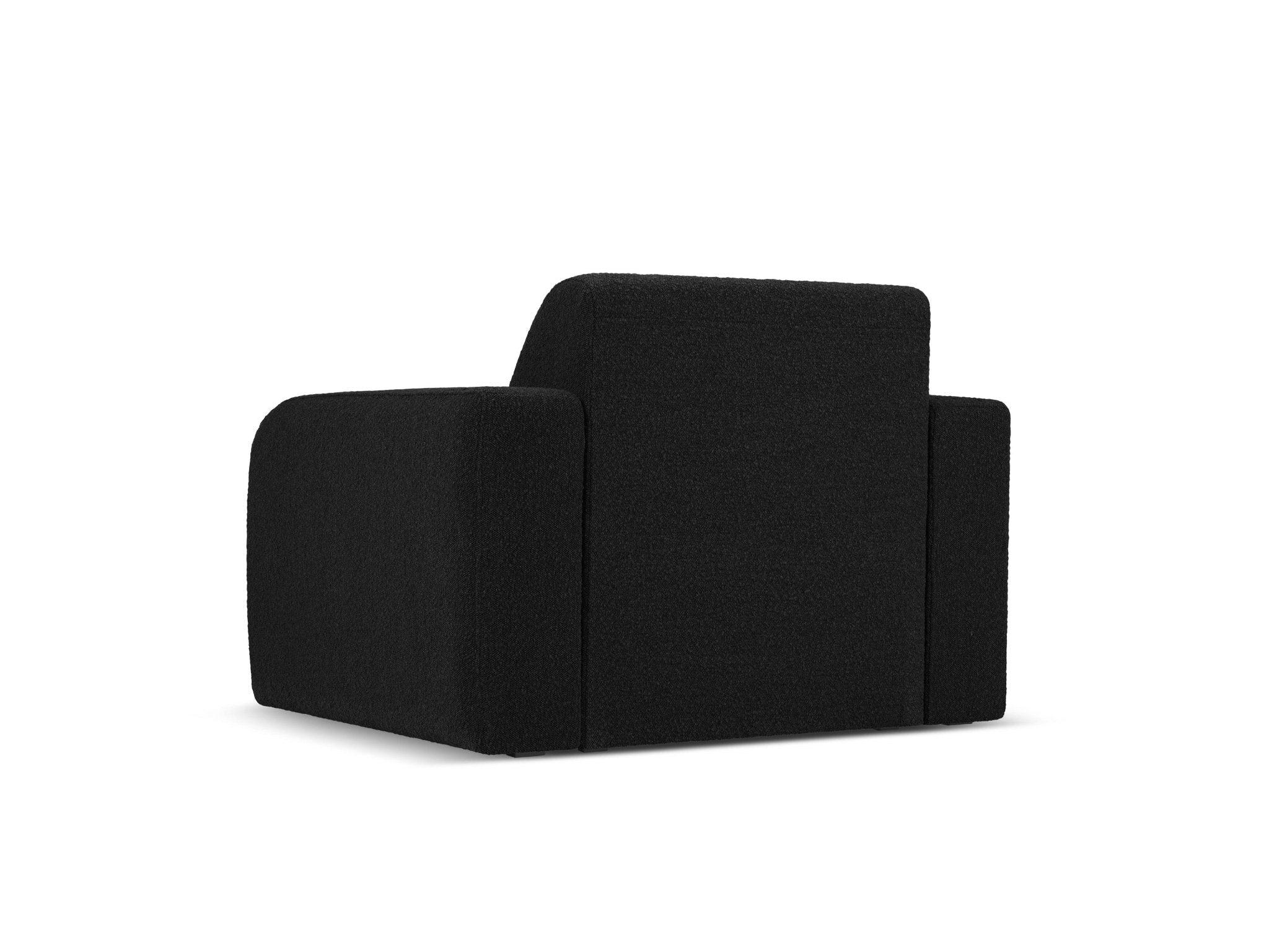 Fotel w tkaninie boucle LOLA czarny Windsor & Co Eye on Design