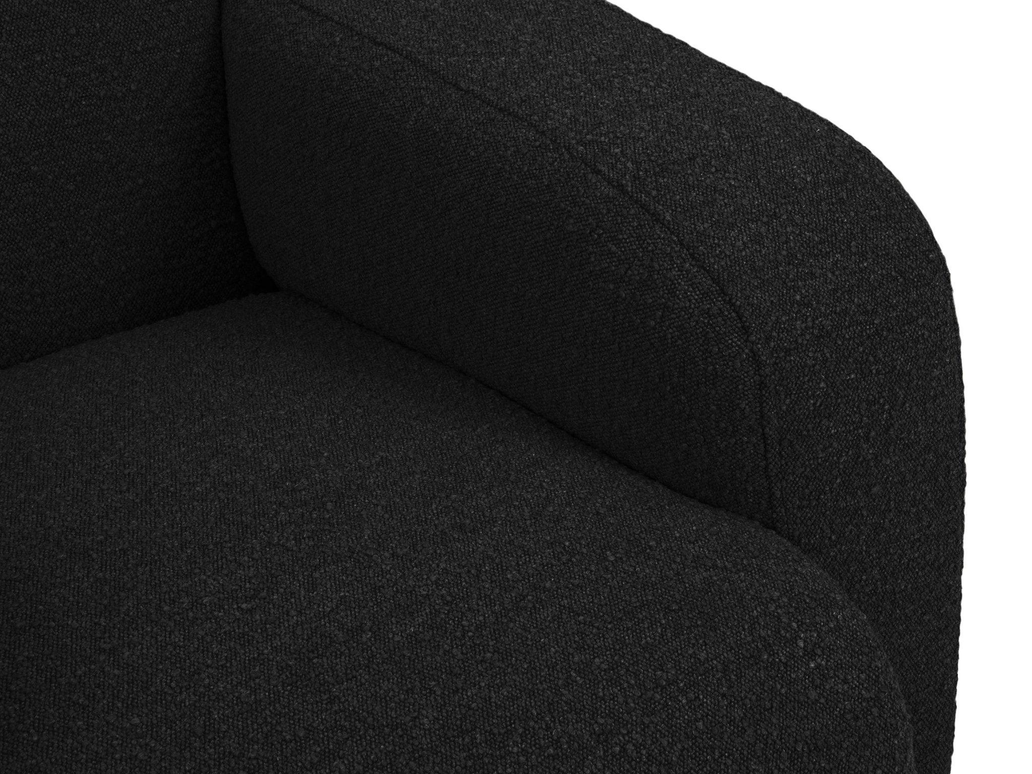 Fotel w tkaninie boucle LOLA czarny Windsor & Co Eye on Design