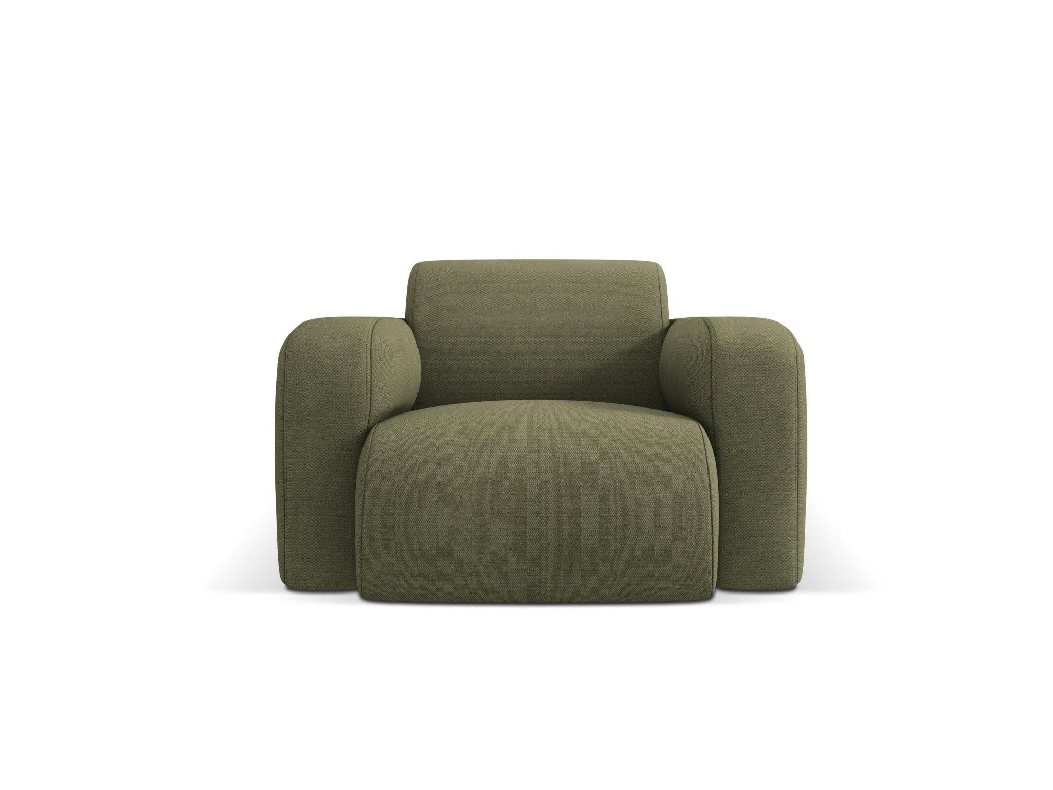 Fotel w tkaninie chenillowej LOLA jasnozielony Windsor & Co Eye on Design