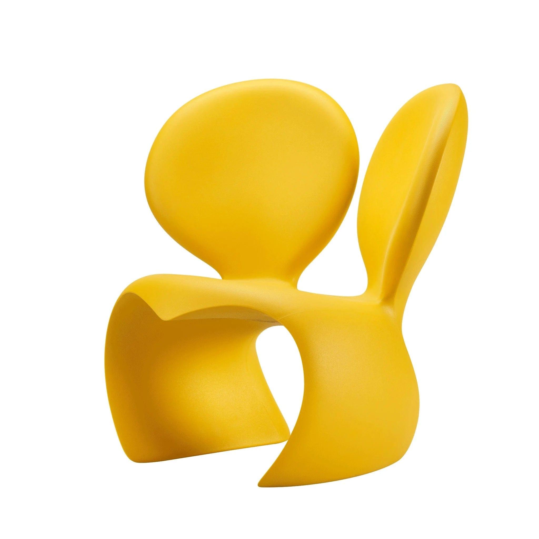 Fotel zewnętrzny DON'T F**K WITH THE MOUSE żółty Qeeboo Eye on Design