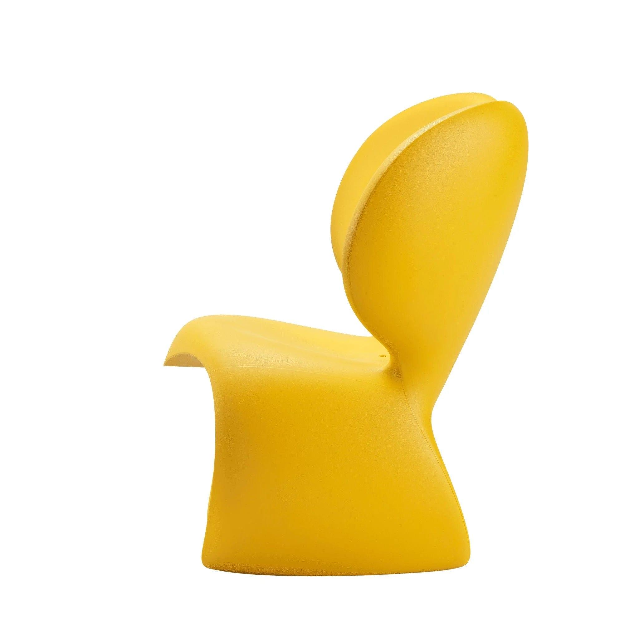 Fotel zewnętrzny DON'T F**K WITH THE MOUSE żółty Qeeboo Eye on Design