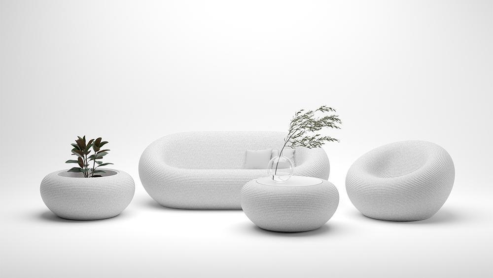 Fotel zewnętrzny NAMI biały Qeeboo Eye on Design