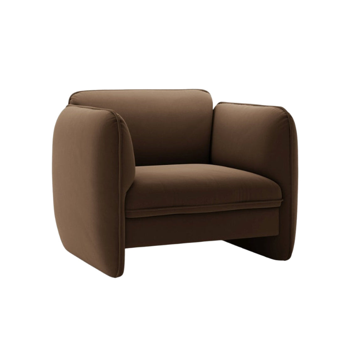 Fotel aksamitny GEORGIA czekoladowy