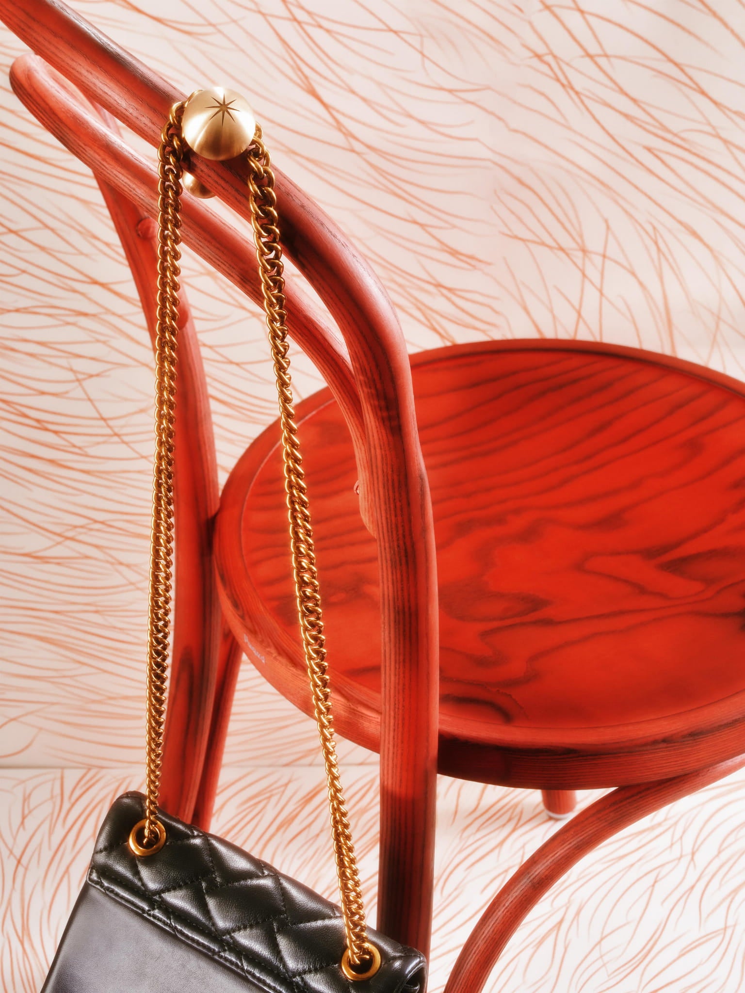 Chair A-1889 FUOCO ARANCIA Jesion wood
