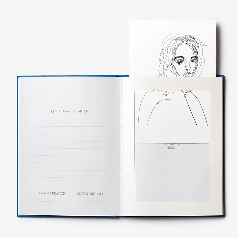 Zeichenalbum GREAT ART blau mit Weiß