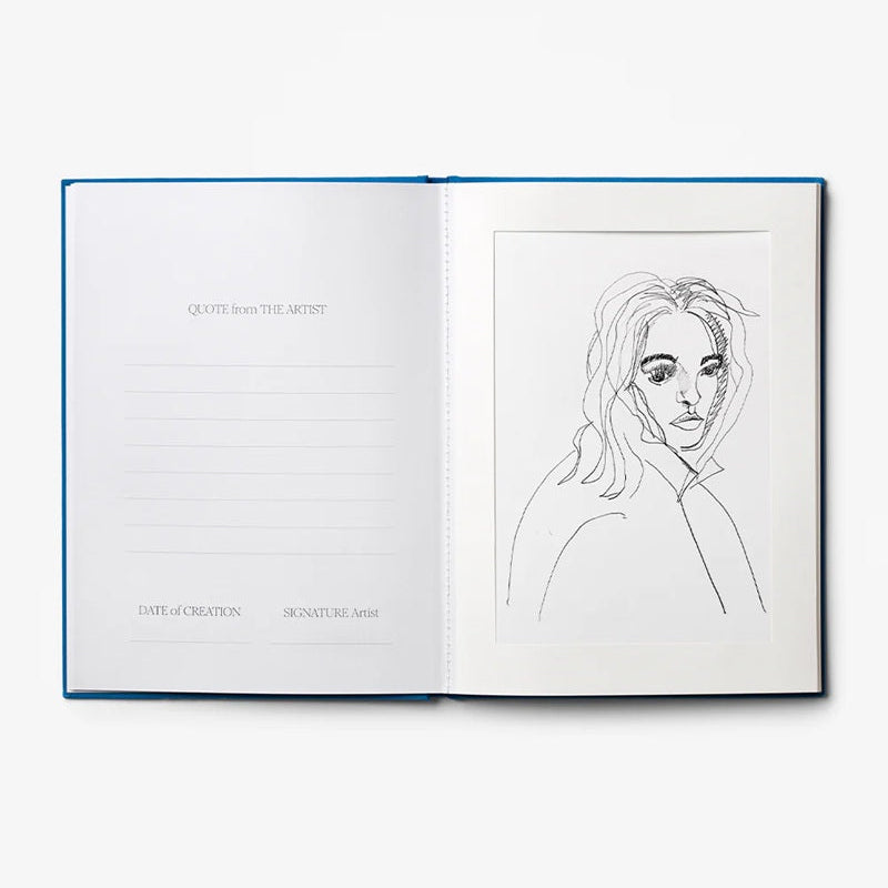 Zeichenalbum GREAT ART blau mit Weiß