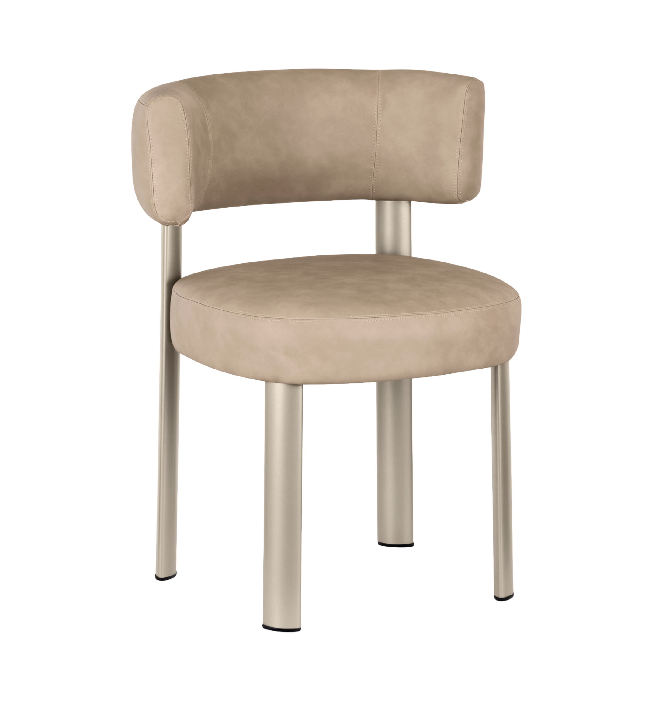 Polsterstuhl GLEN mit beiger Basis