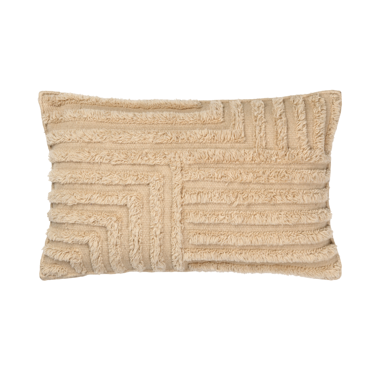 Dekokissen CREASE WOOL REKTANGULAR sandfarben