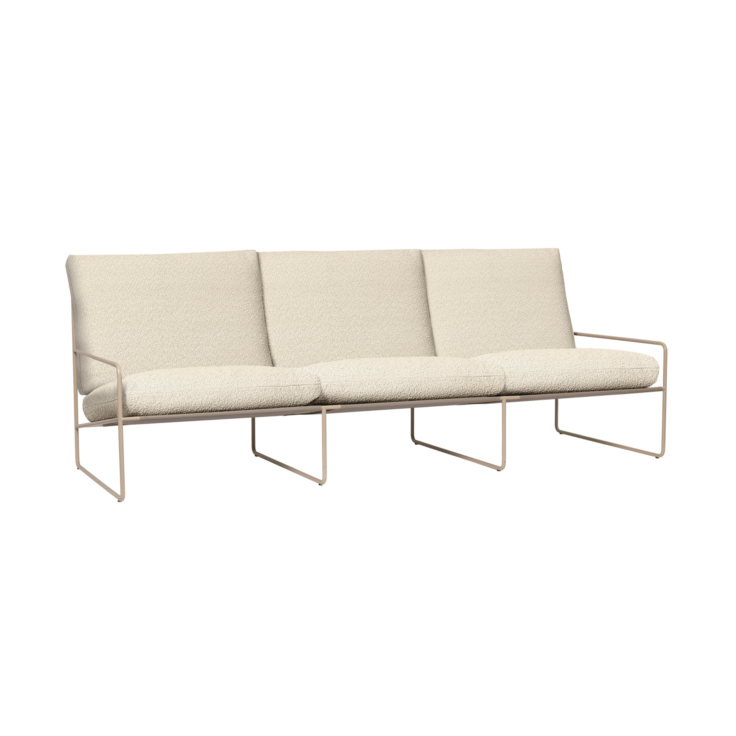 3-seater outdoor sofa DESERT broken white with beige base