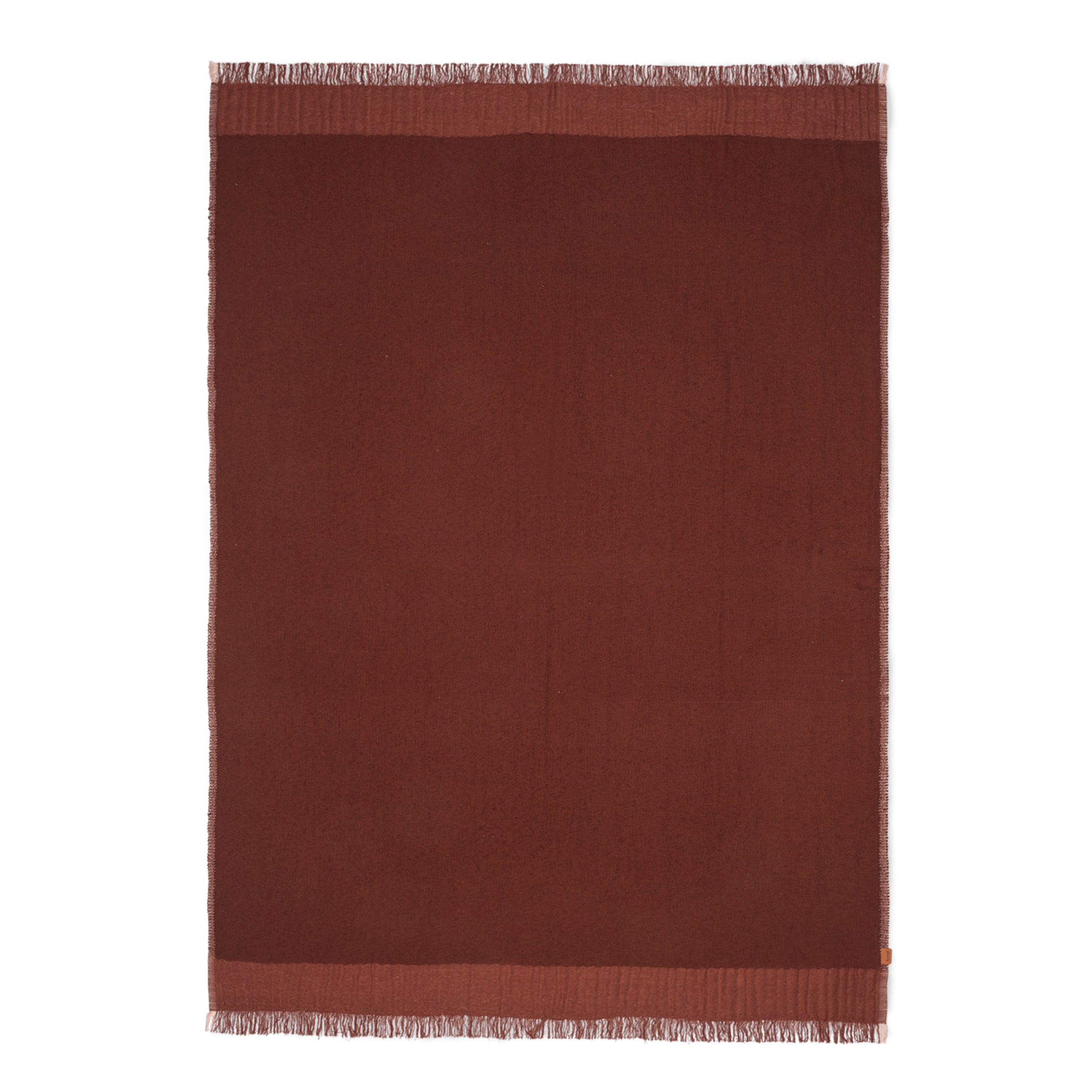 WEAVER bedspread burgundy with brown