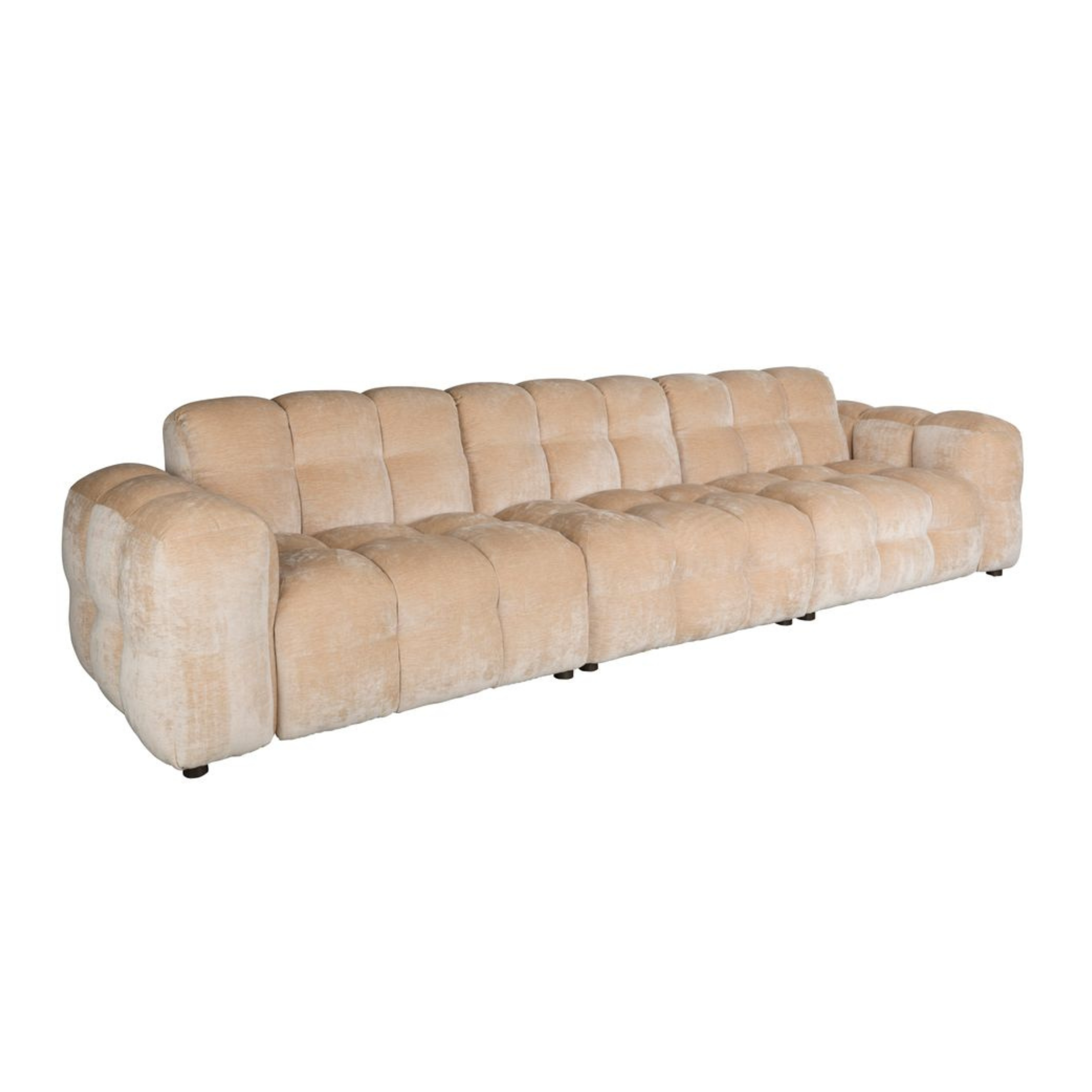 Sofa 4,5-sitzige HACKMAN beige Samt