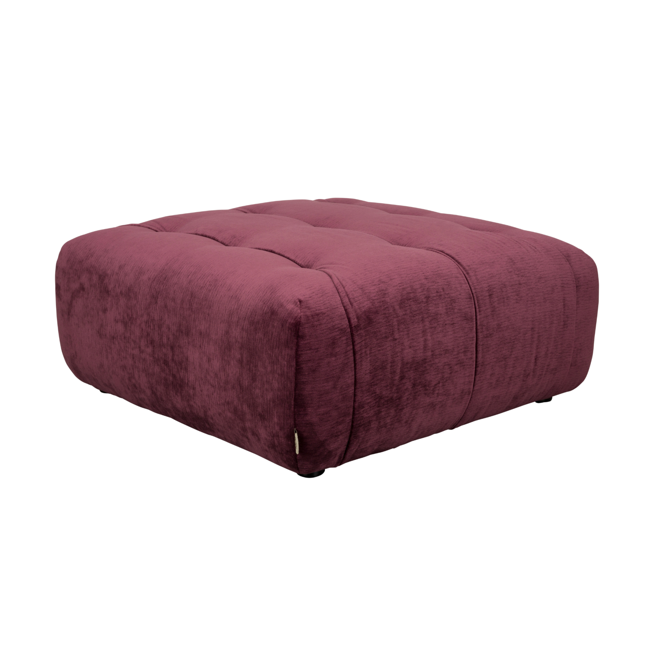 Puf GIADA pflaumenfarbener Velours