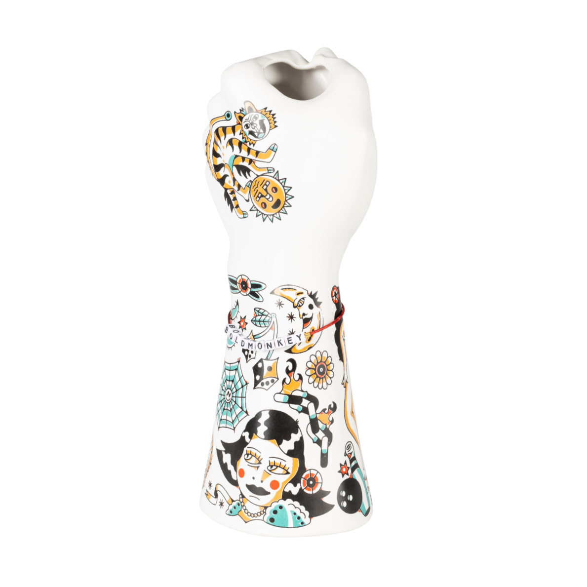 LIBERTY MATTERS vase white with colorful pattern