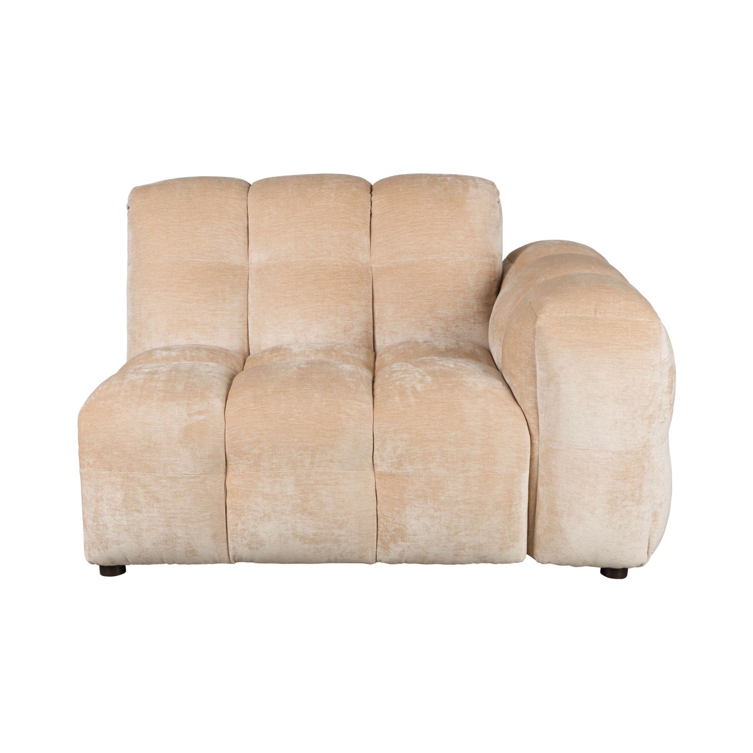 HACKMAN Modular Sofa - Right-End Element Beige Velvet