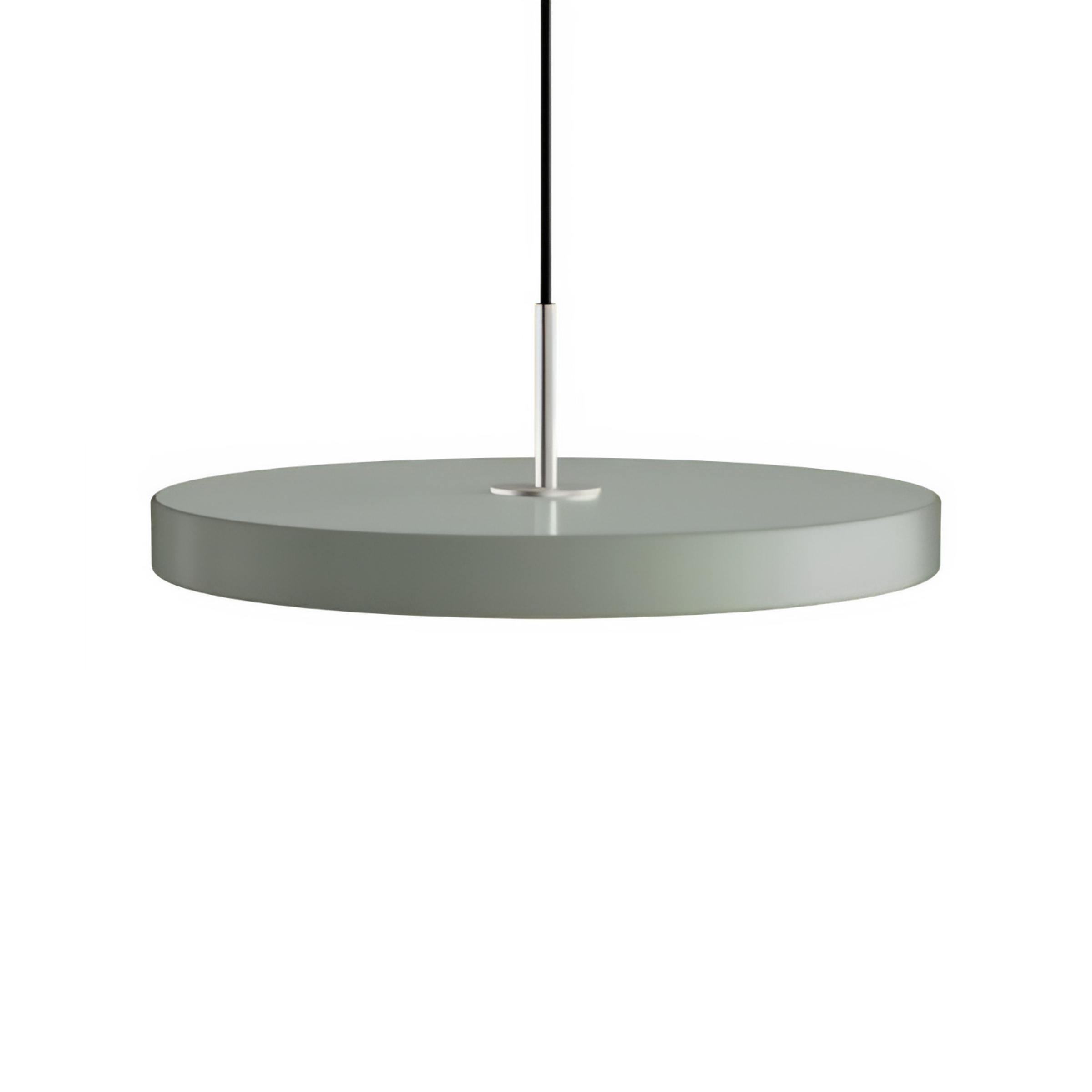 ASTERIA PLUS pendant lamp in olive with silver insert