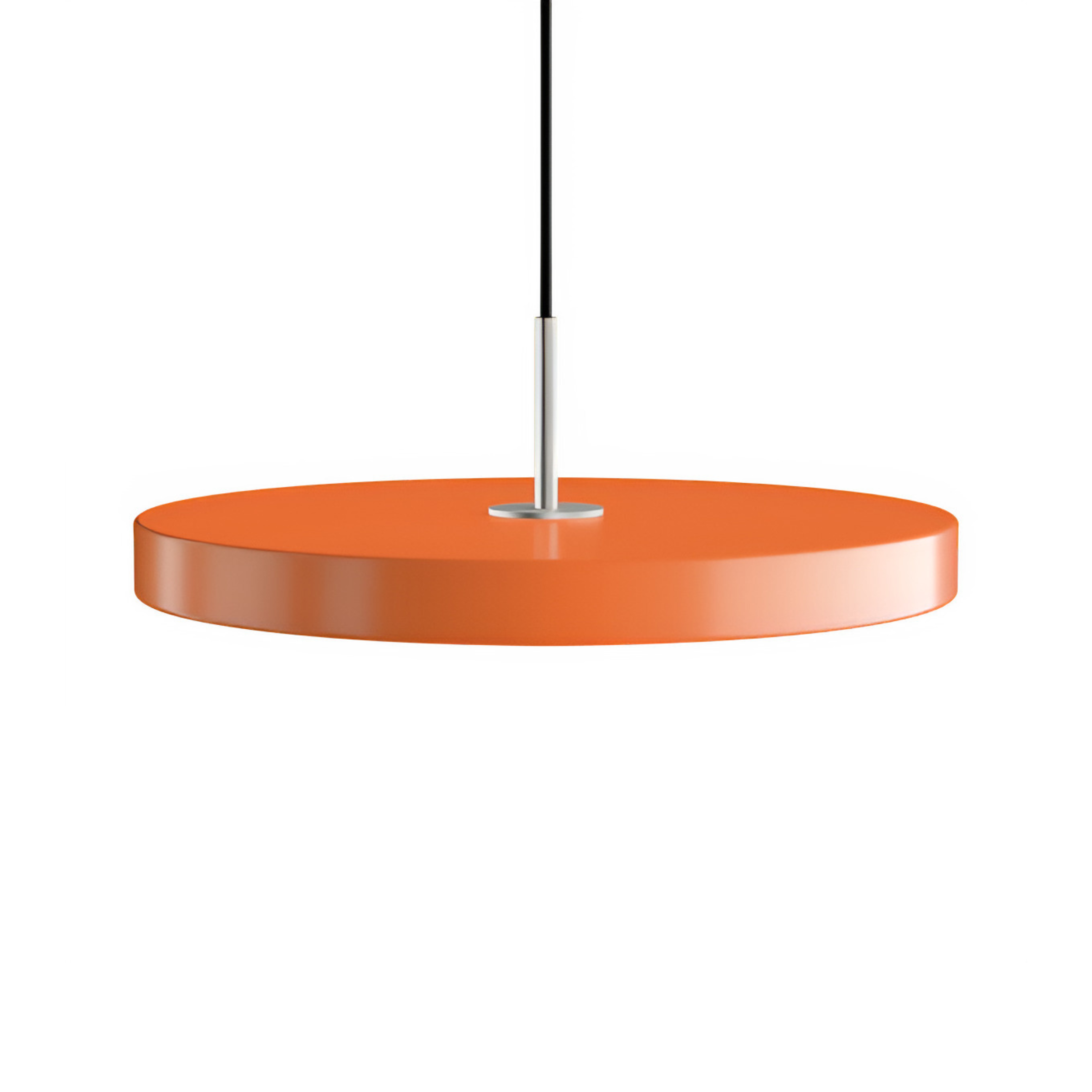 ASTERIA PLUS pendant lamp orange with silver insert