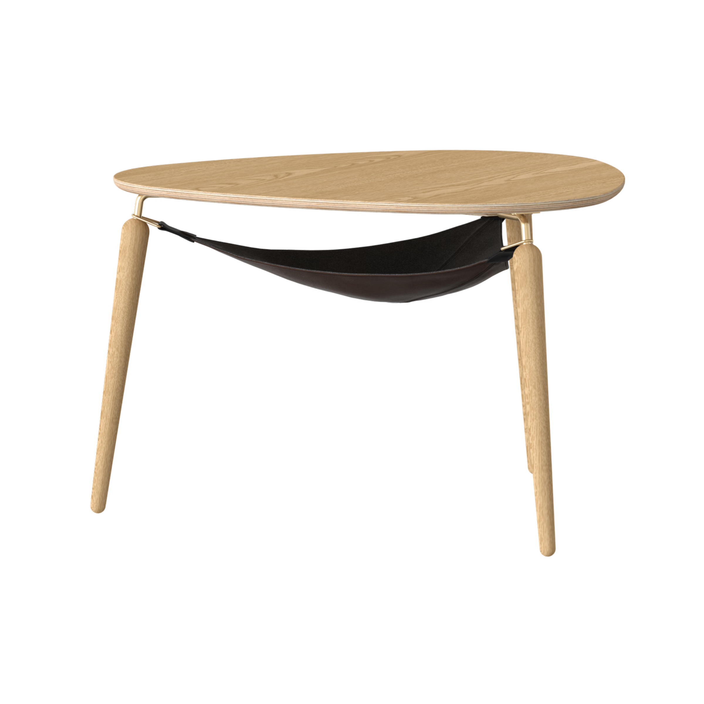 HANG OUT coffee table oak with golden supports