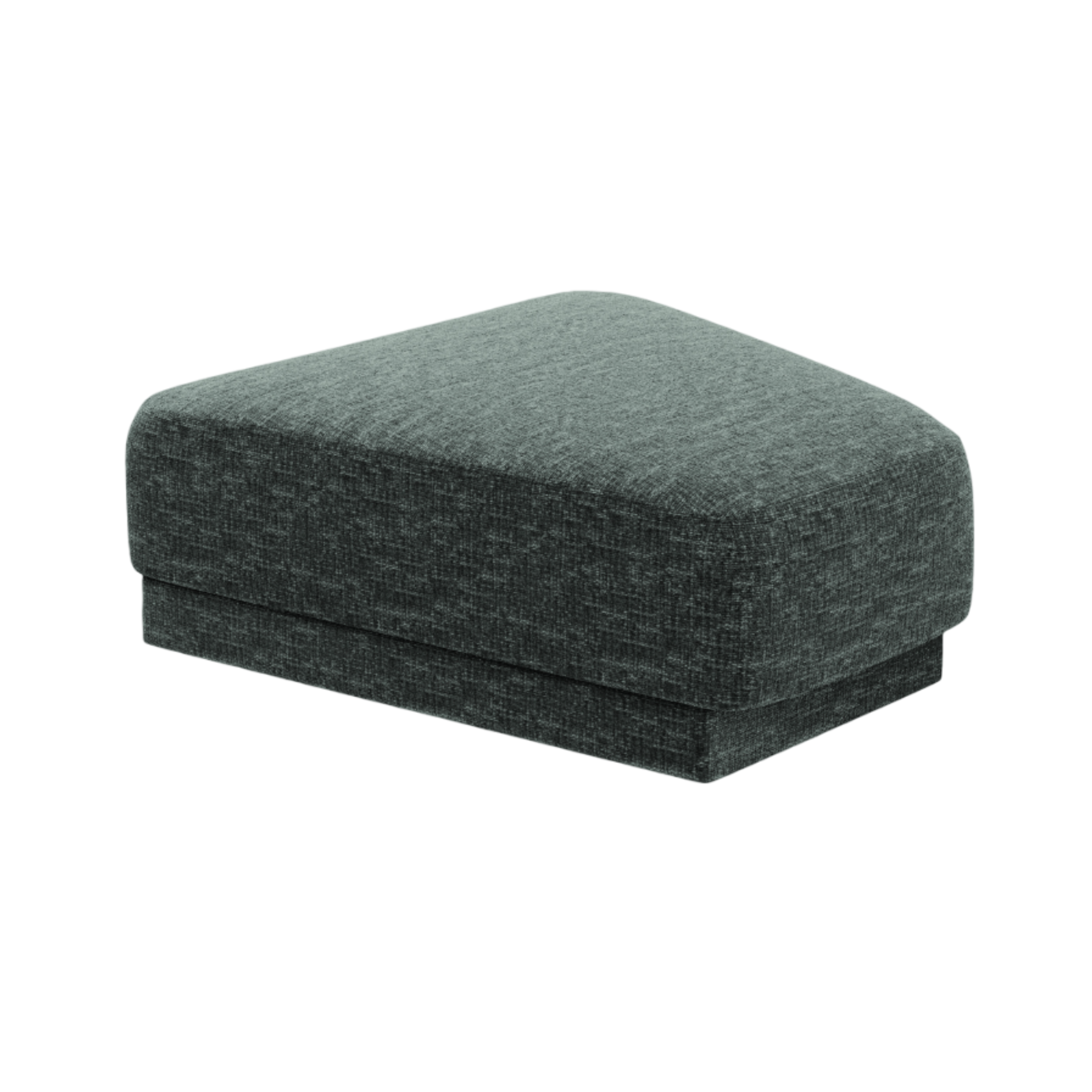 MILEY Puff in Petrol Blue Silky Chenille