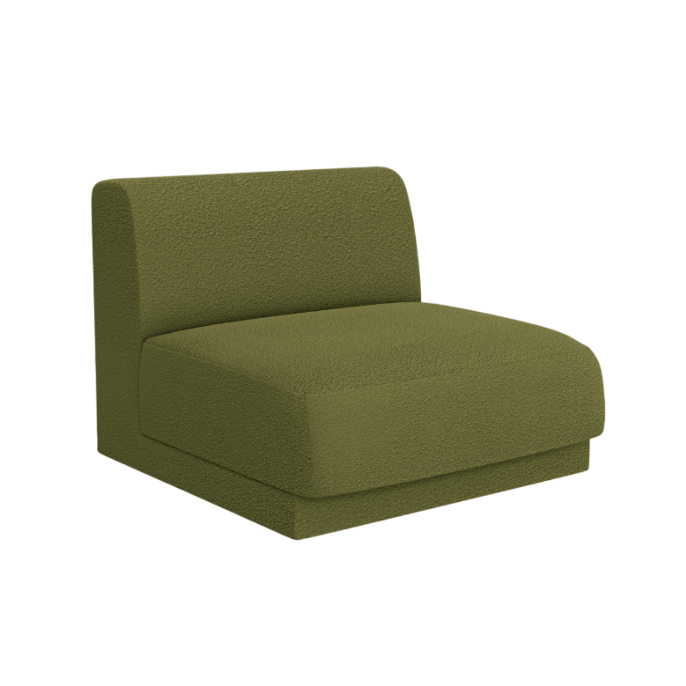 Armchair / module MILEY green boucle