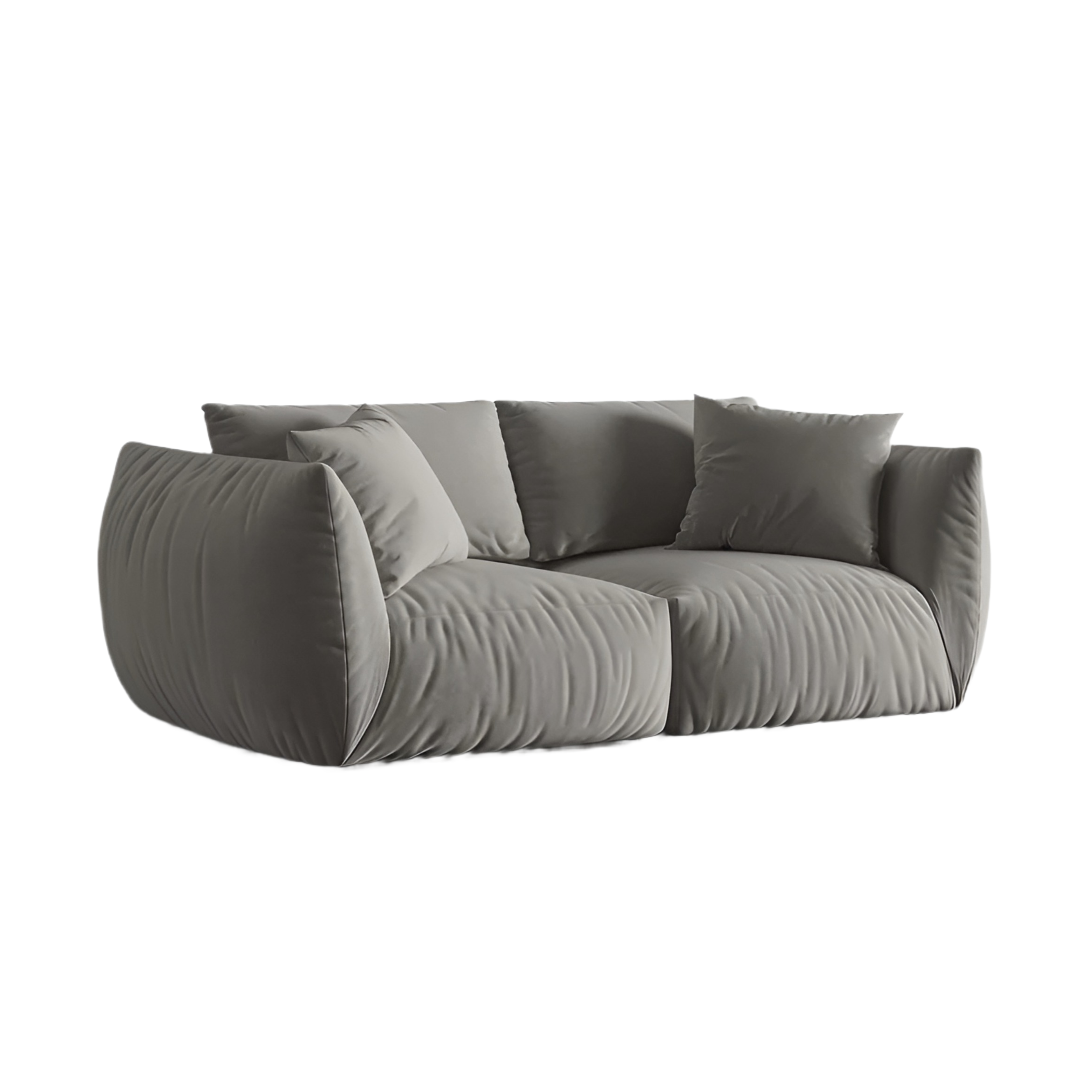 Sofa aus Samt 3-sitzig CHRIS grau