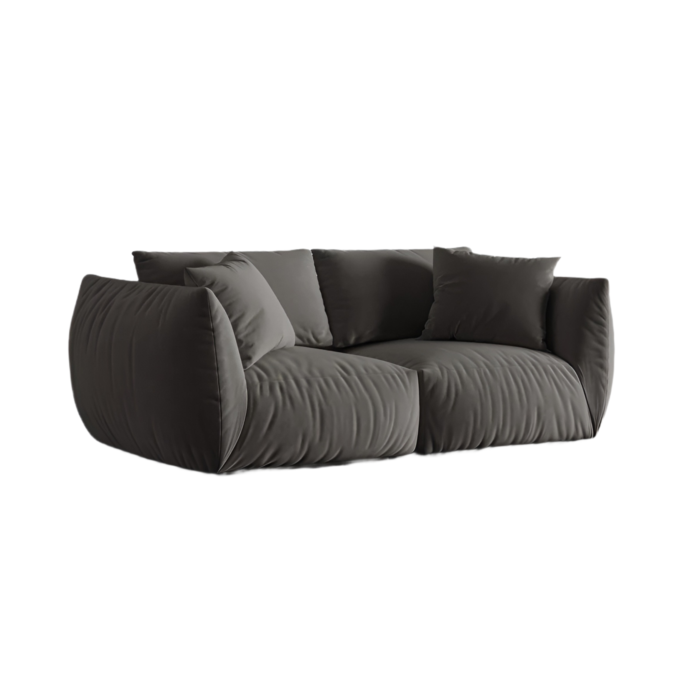 Sofa aus Samt 3-sitzig CHRIS dunkelgrau