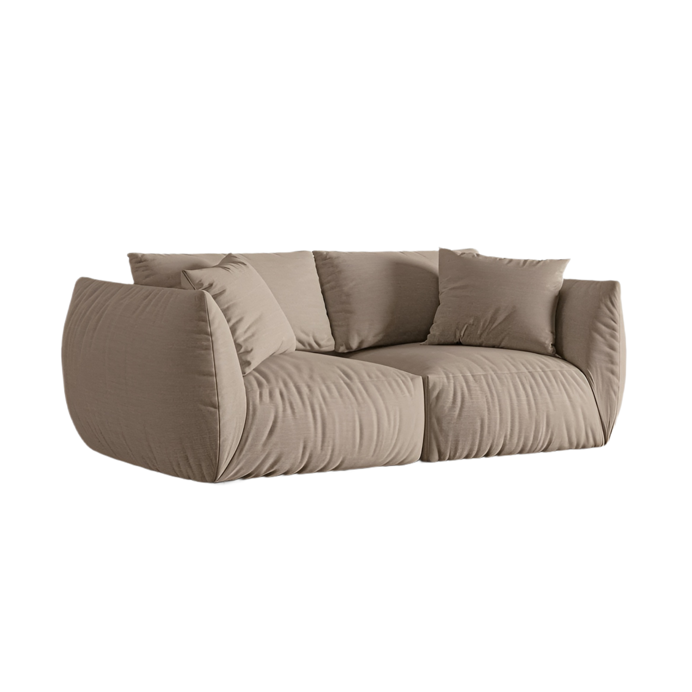 Sofa 3-sitzig CHRIS sandfarbener Chenille