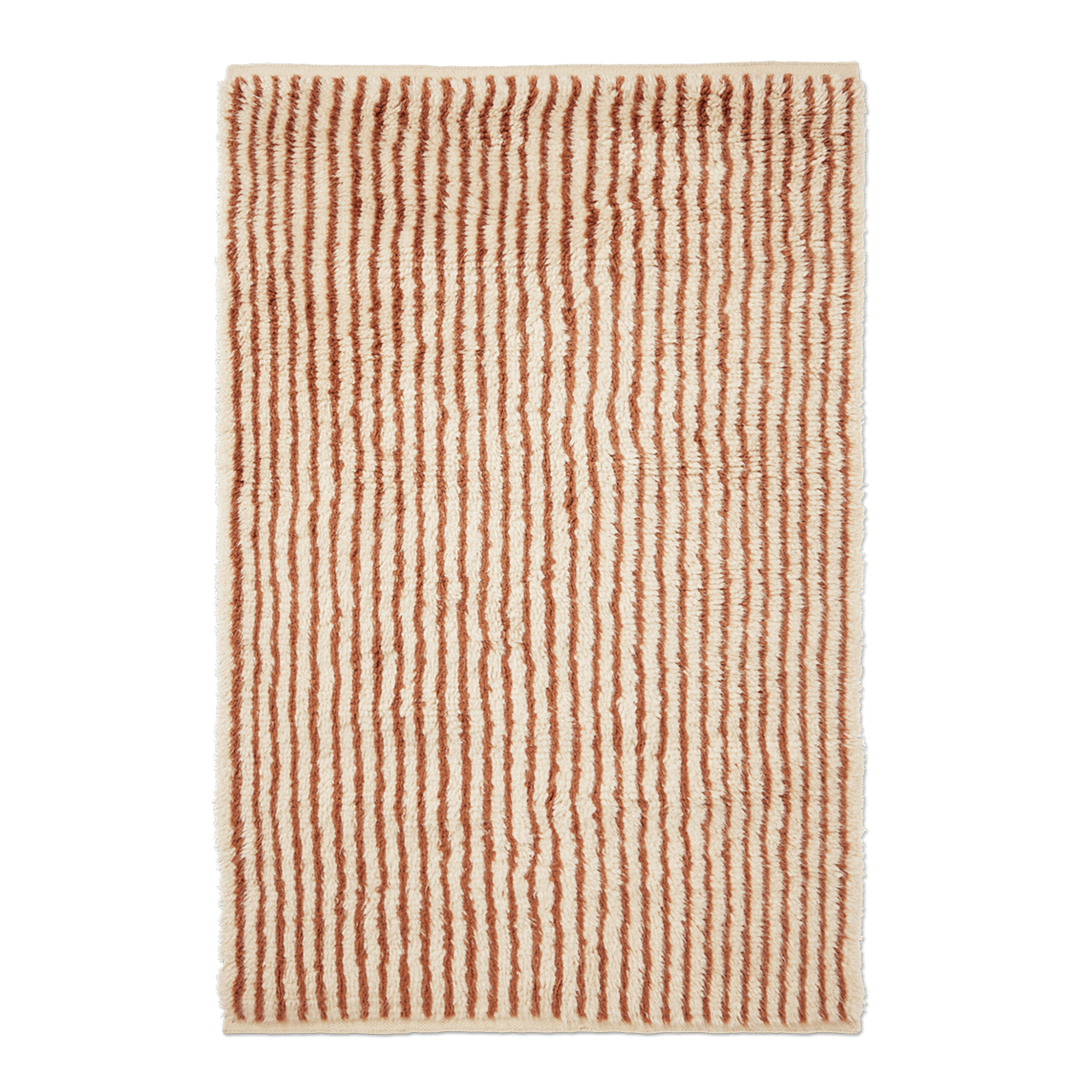 KAMI KNOTTED rug rust brown with beige