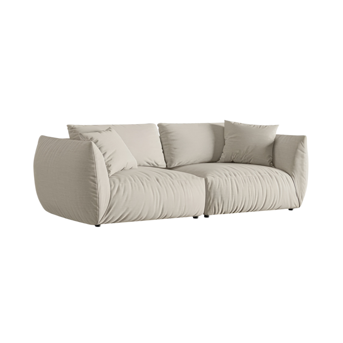 Sofa 4-sitzig CHRIS creme Chenille
