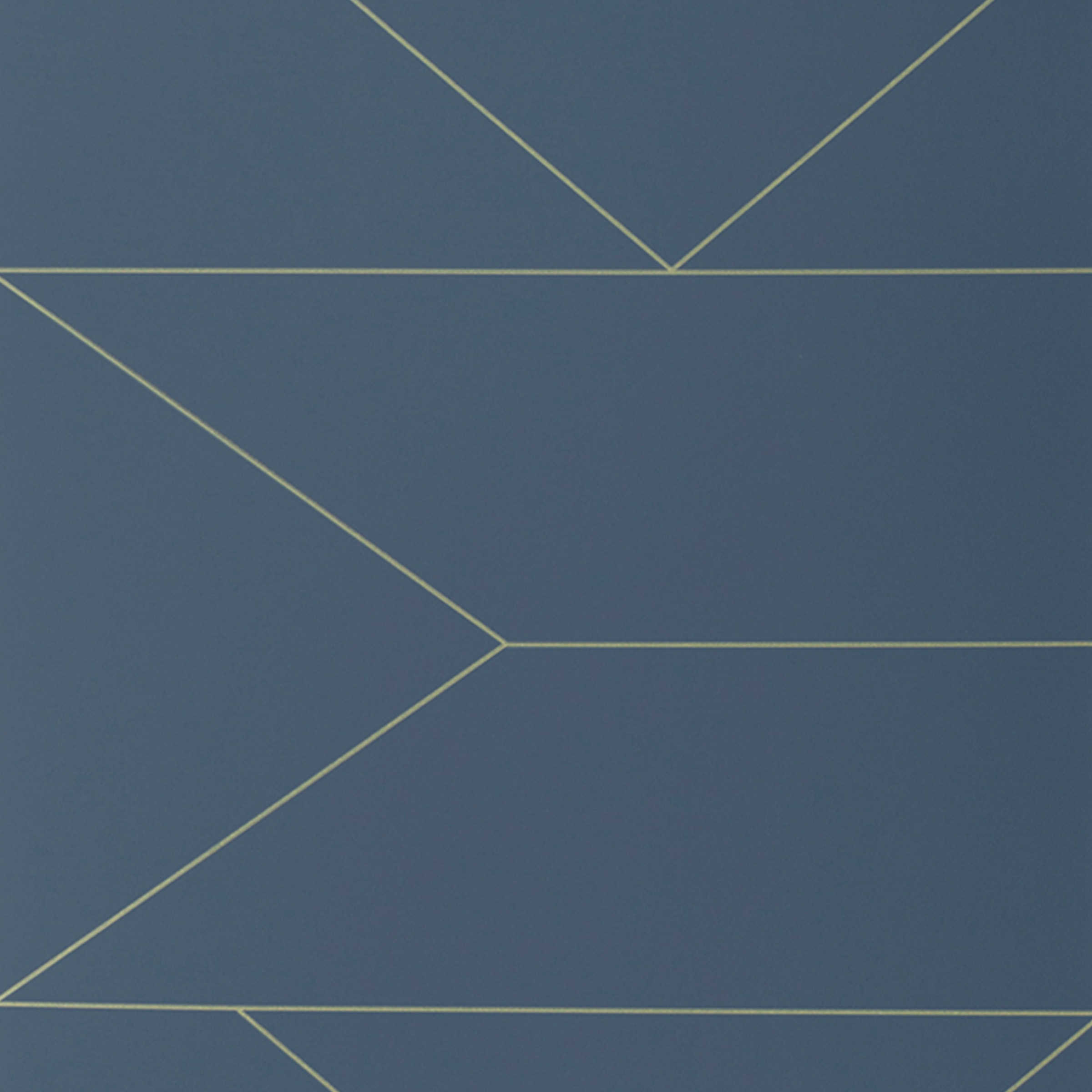 Tapete LINES Dunkelblau mit Gold