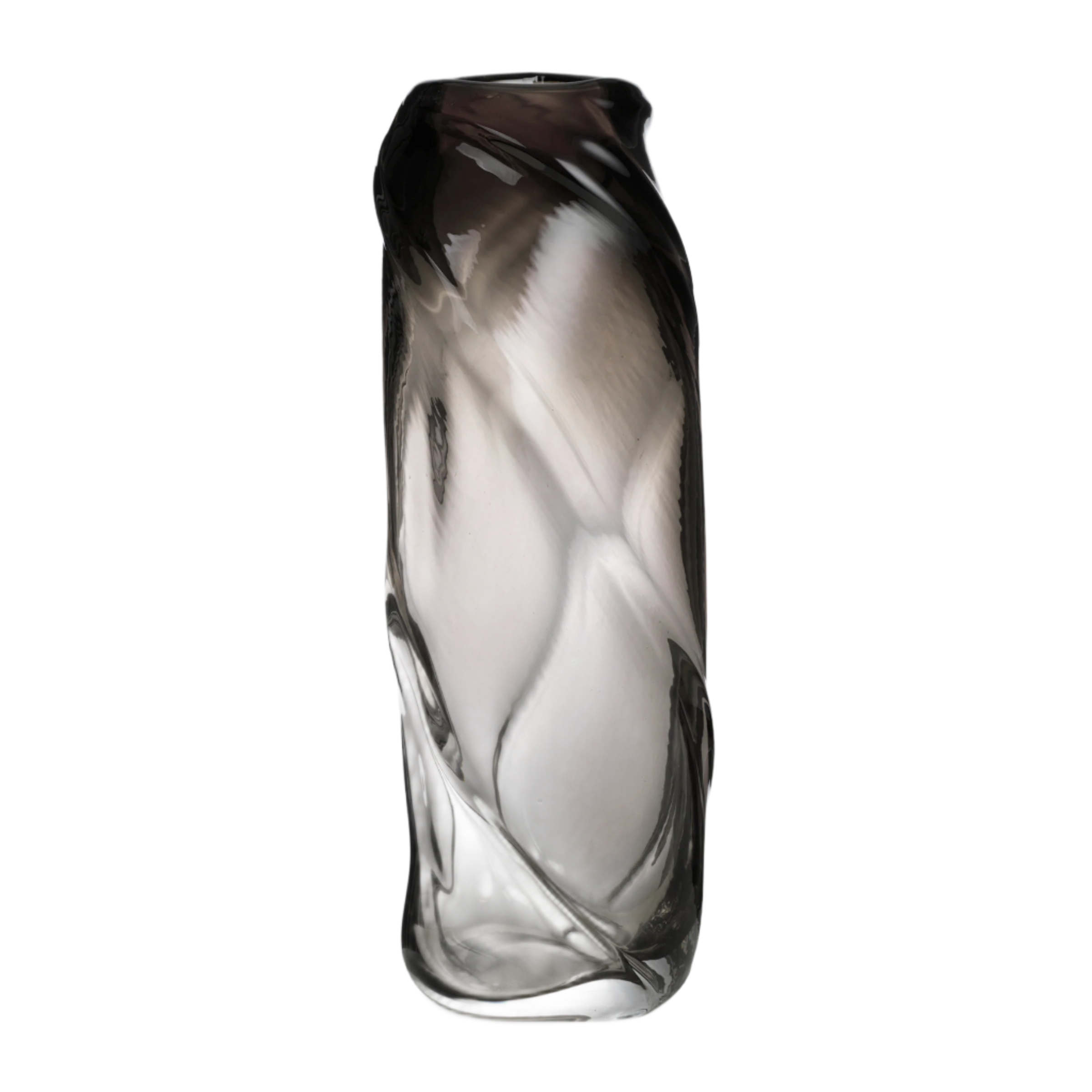 WATER TALL SWIRL vase dark gray