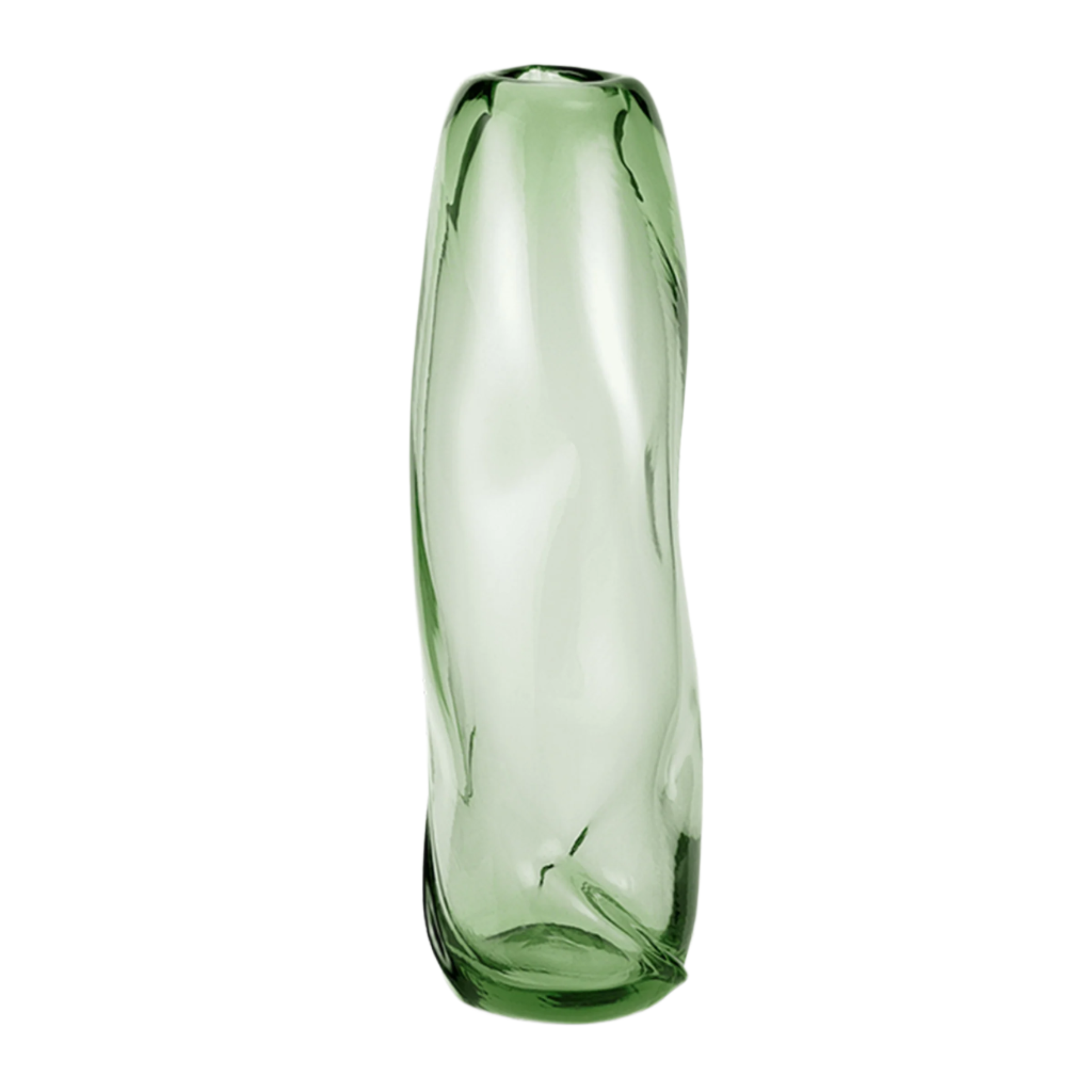 WATER TALL SWIRL vase light green