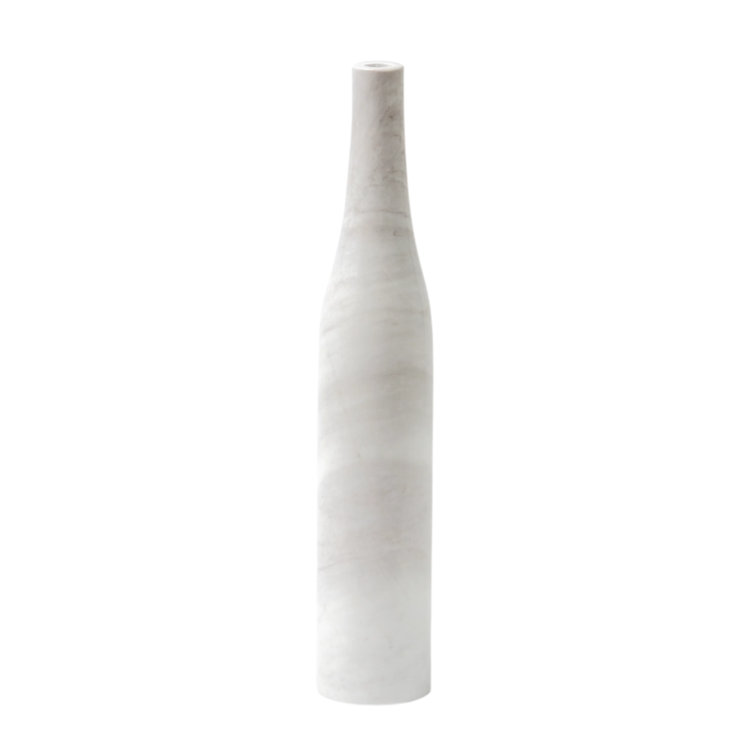 HERITAGE BOTTLE Kerzenständer aus weißem Marmor