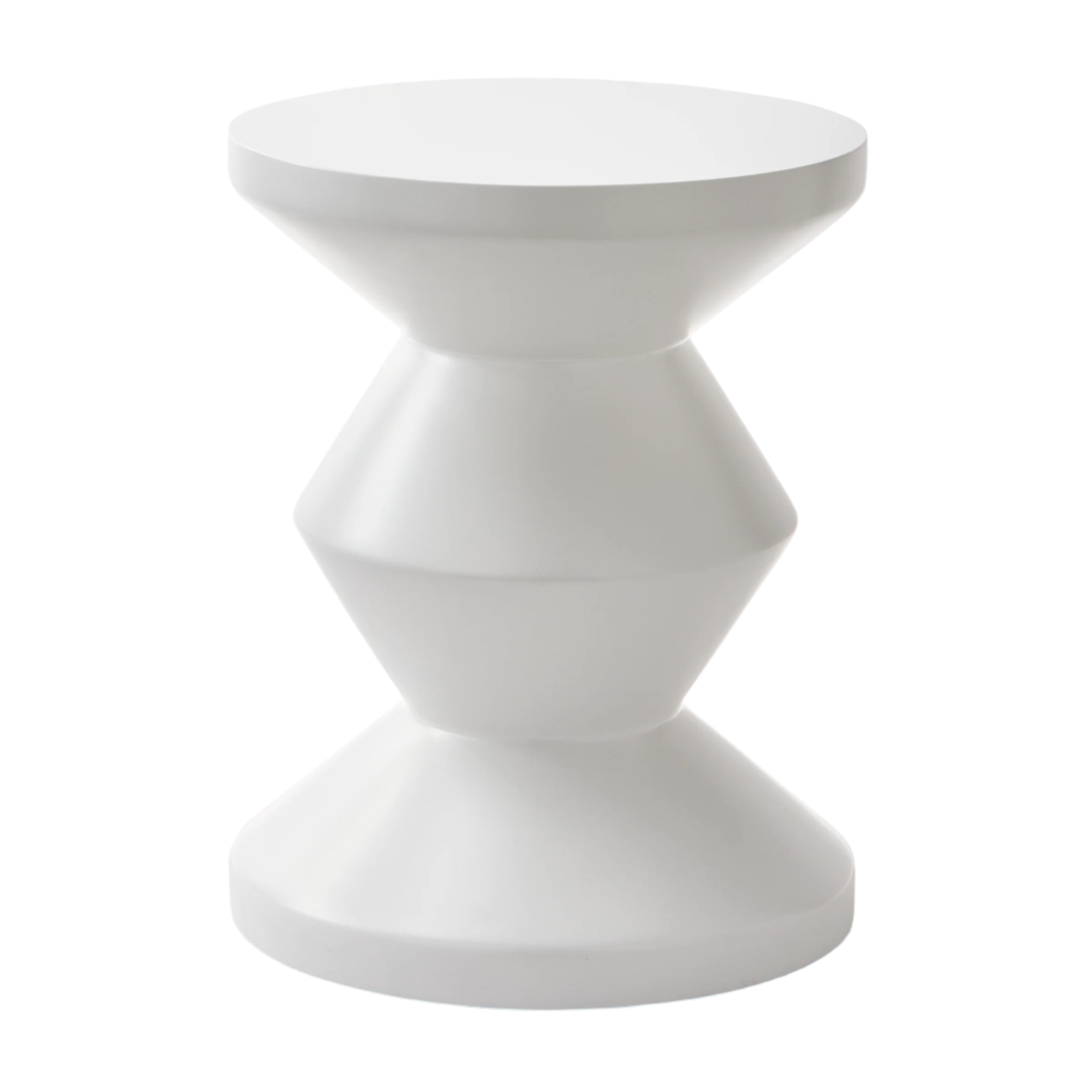 ZIG ZAG MATT Outdoor-Hocker weiß